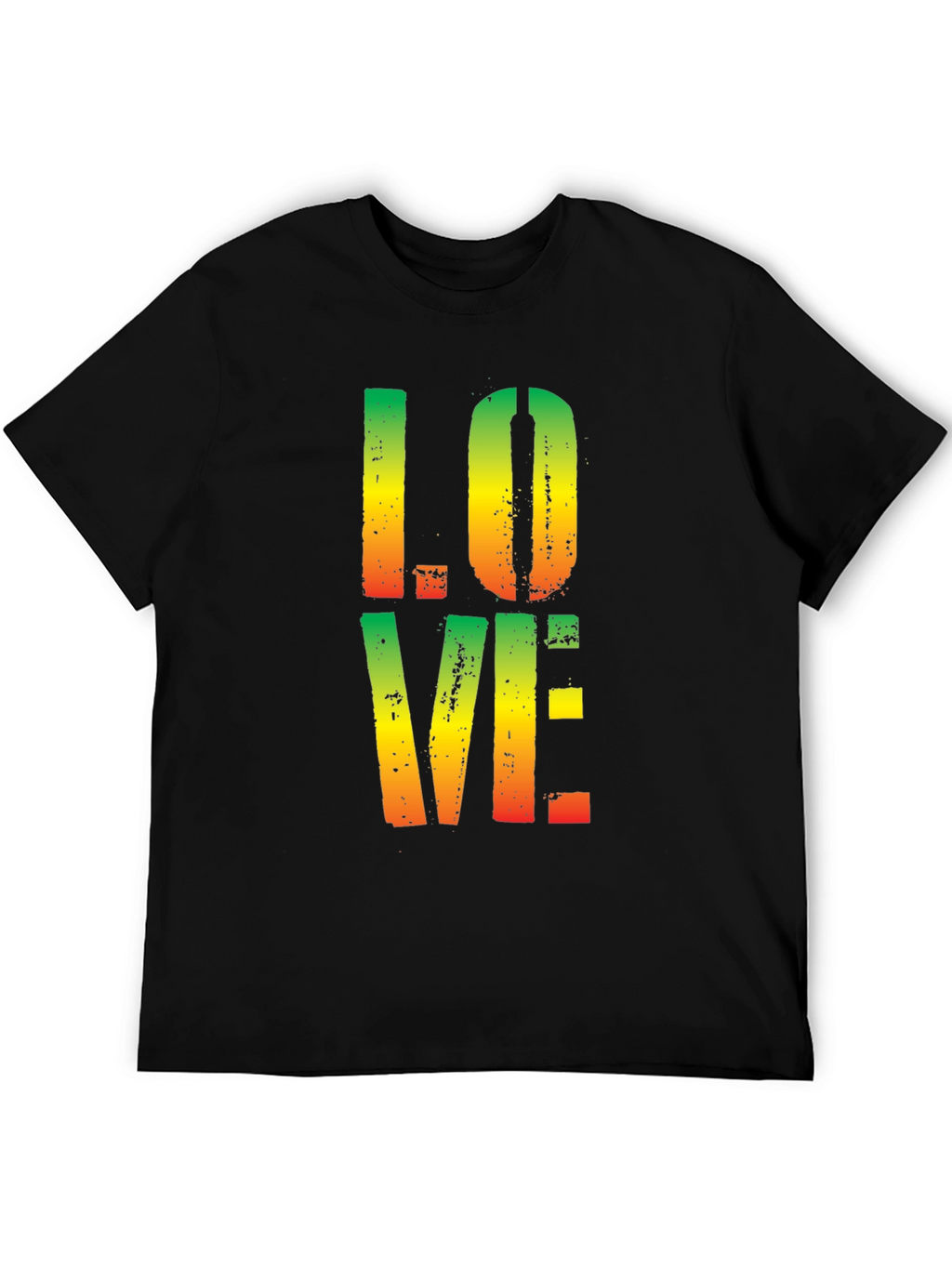 Rasta LOVE T-Shirt - Black Cotton Tee