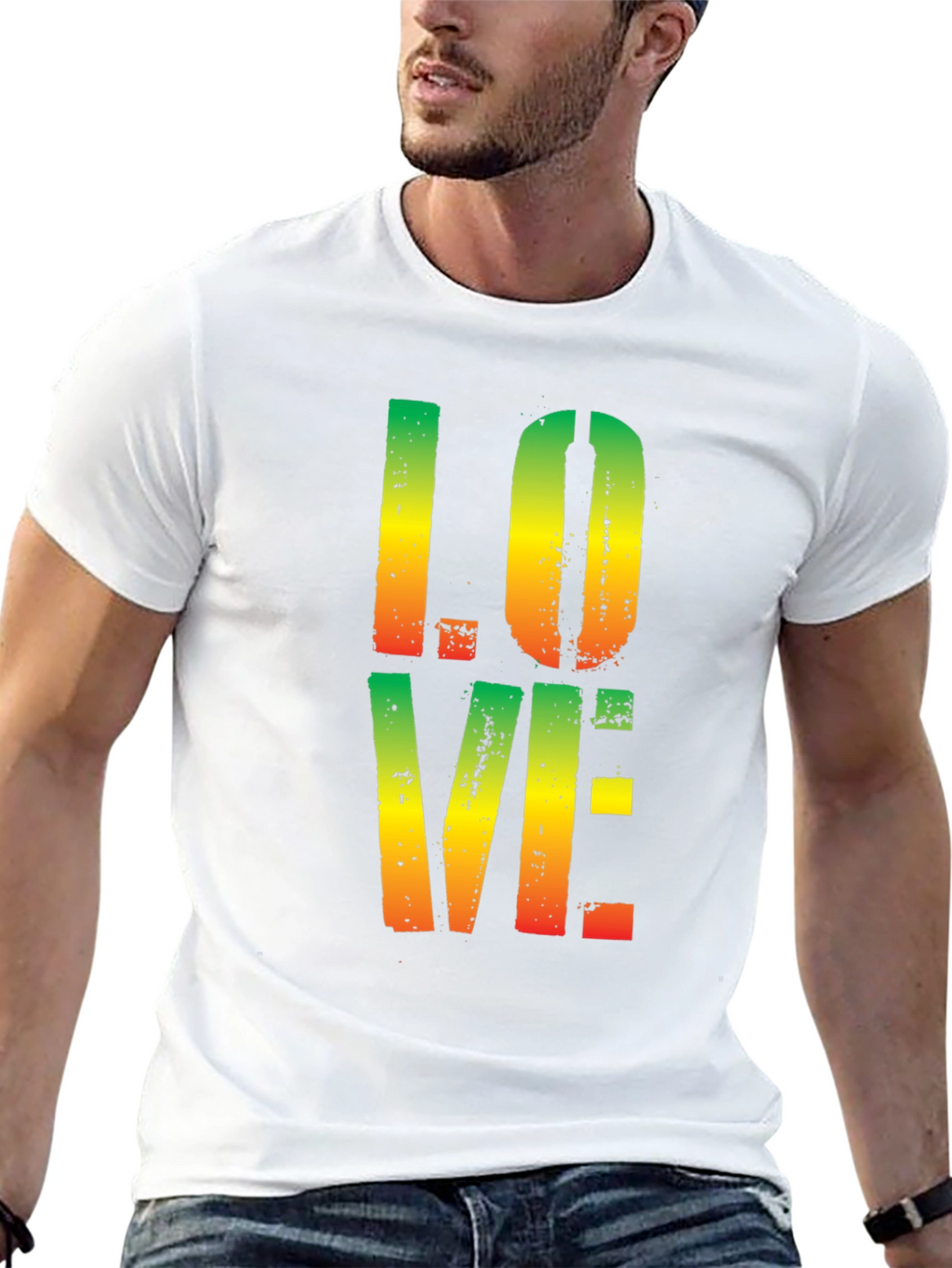Rasta LOVE T-Shirt - Black Cotton Tee