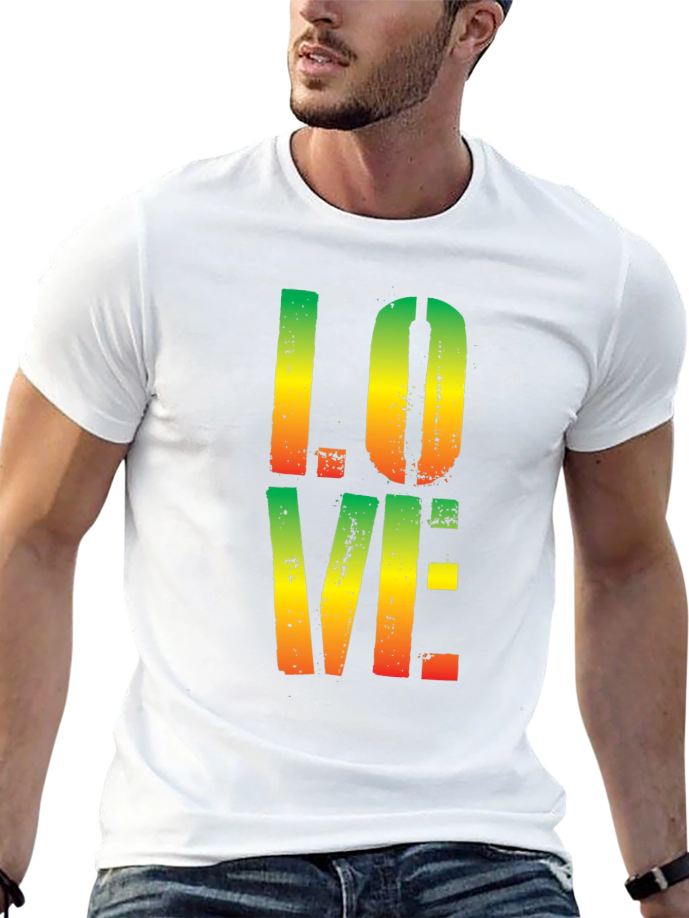Rasta LOVE T-Shirt - Black Cotton Tee