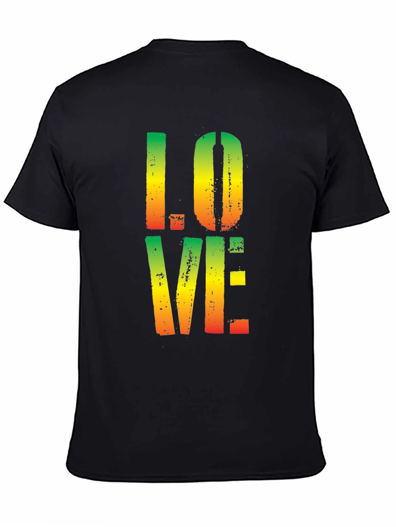 Rasta LOVE T-Shirt - Black Cotton Tee