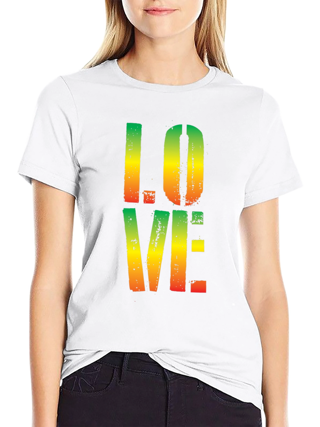 Rasta LOVE T-Shirt - Black Cotton Tee