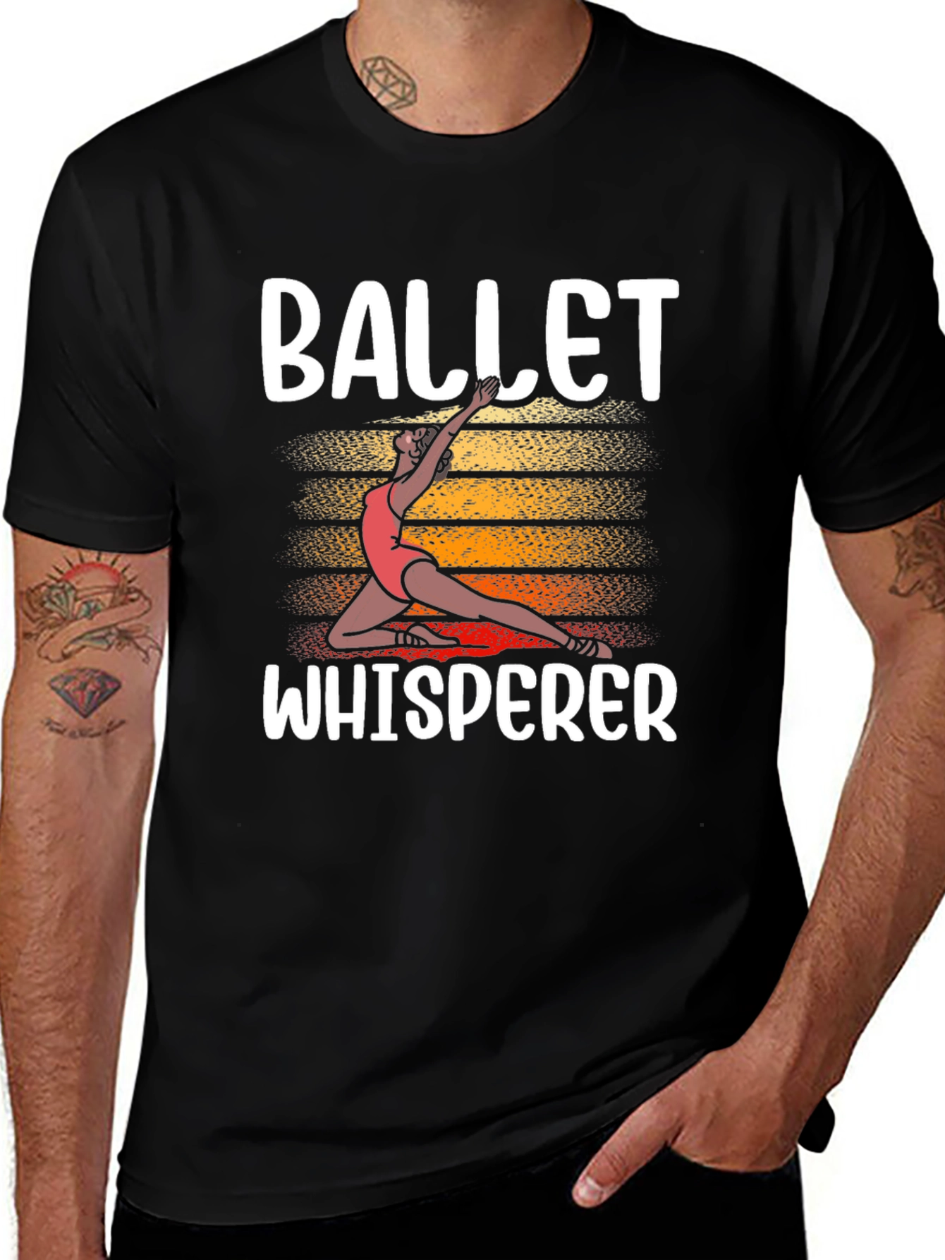 Ballet Whisperer T-Shirt Black Cotton Graphic Tee
