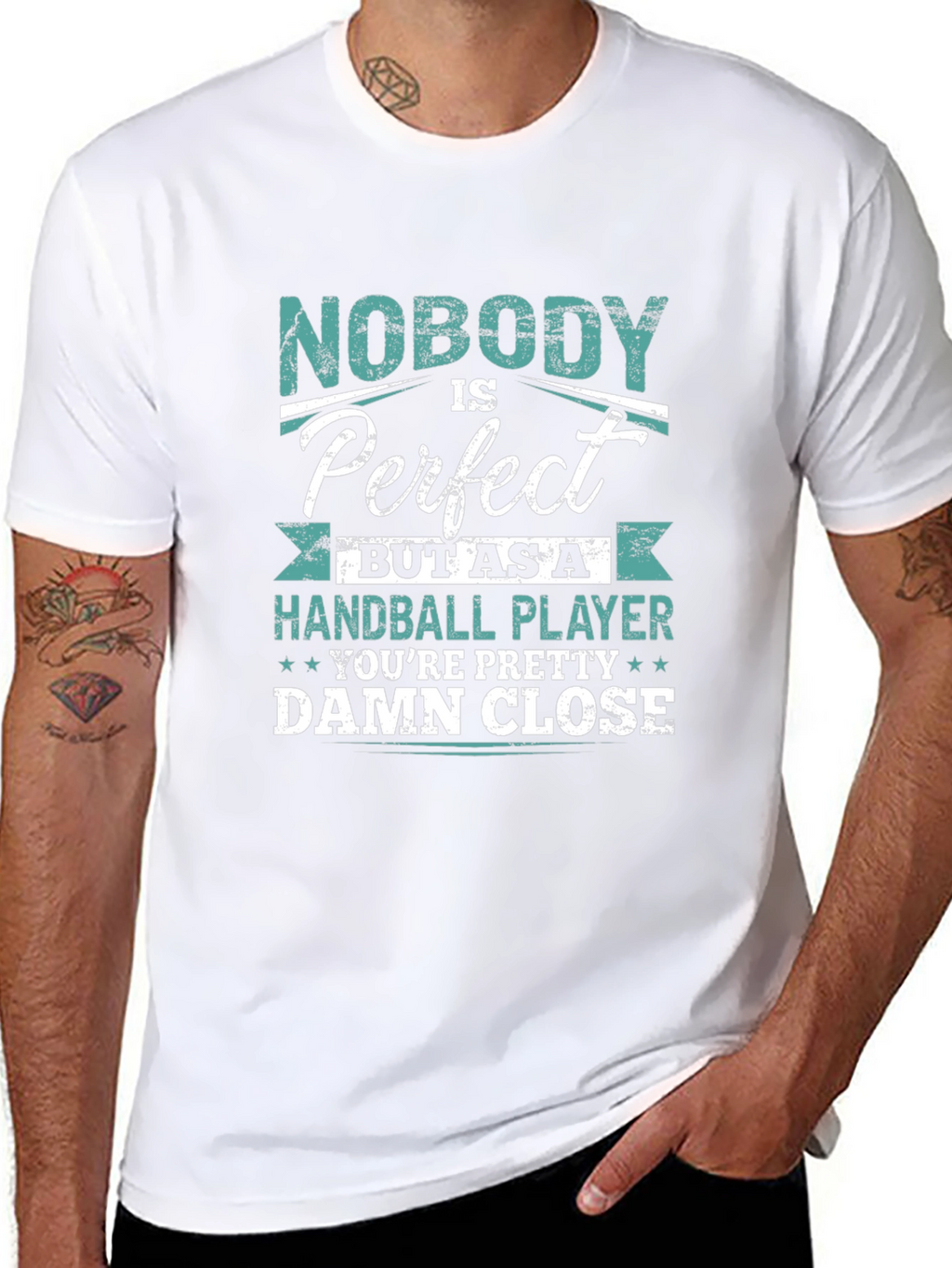Handball Player Novelty Graphic T-Shirt