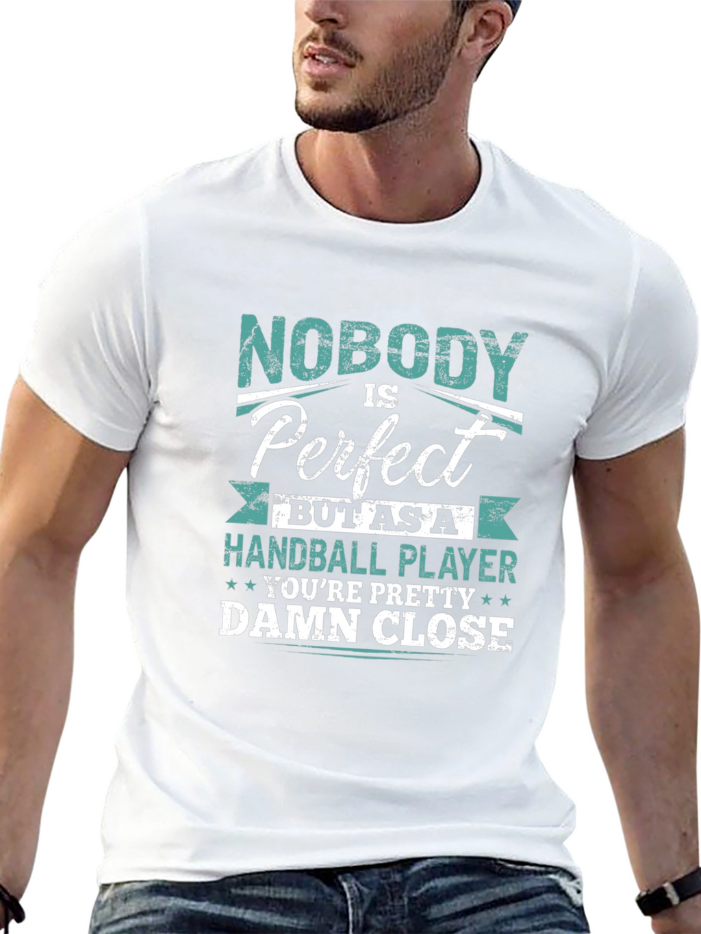 Handball Player Novelty Graphic T-Shirt