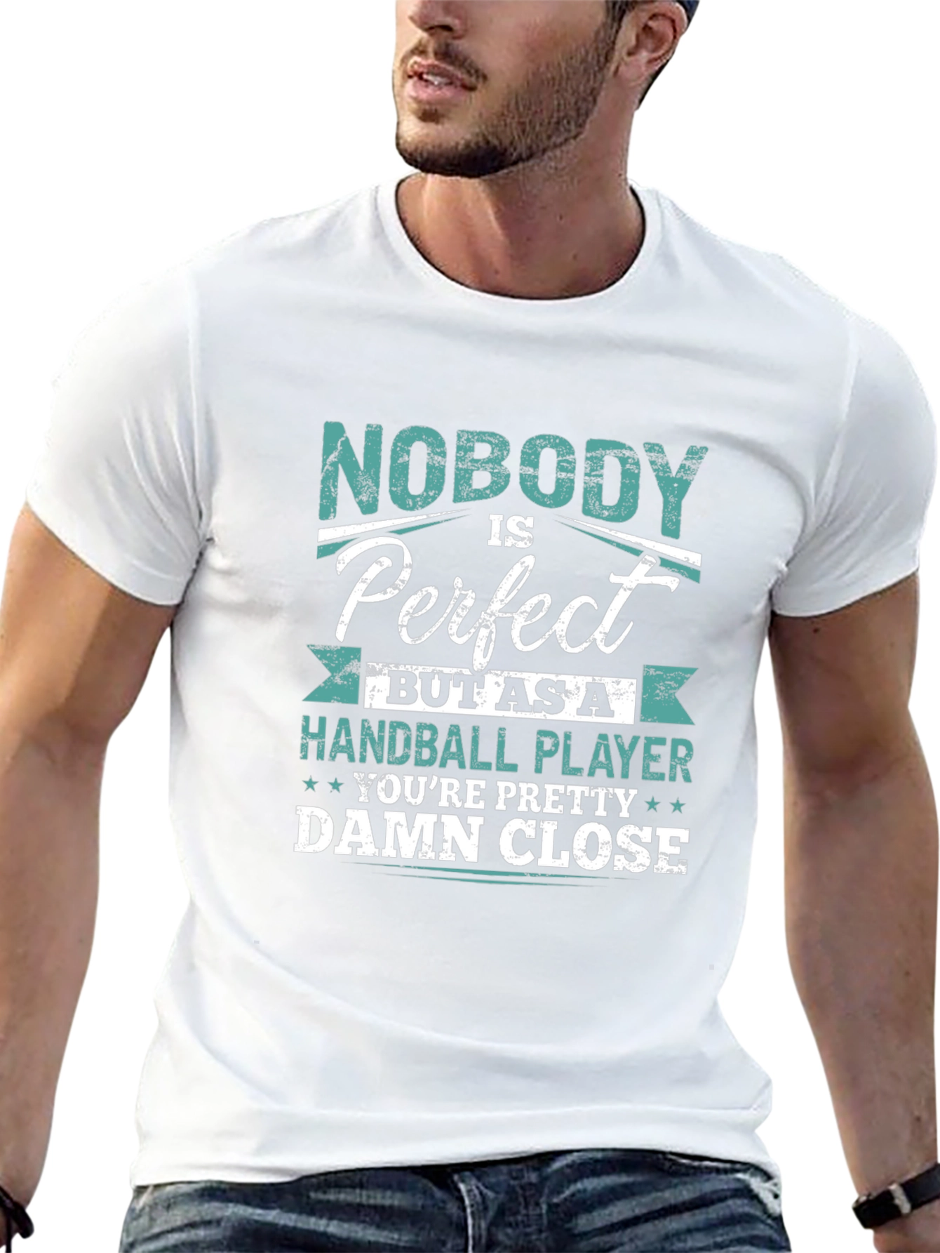 Handball Player Novelty Graphic T-Shirt