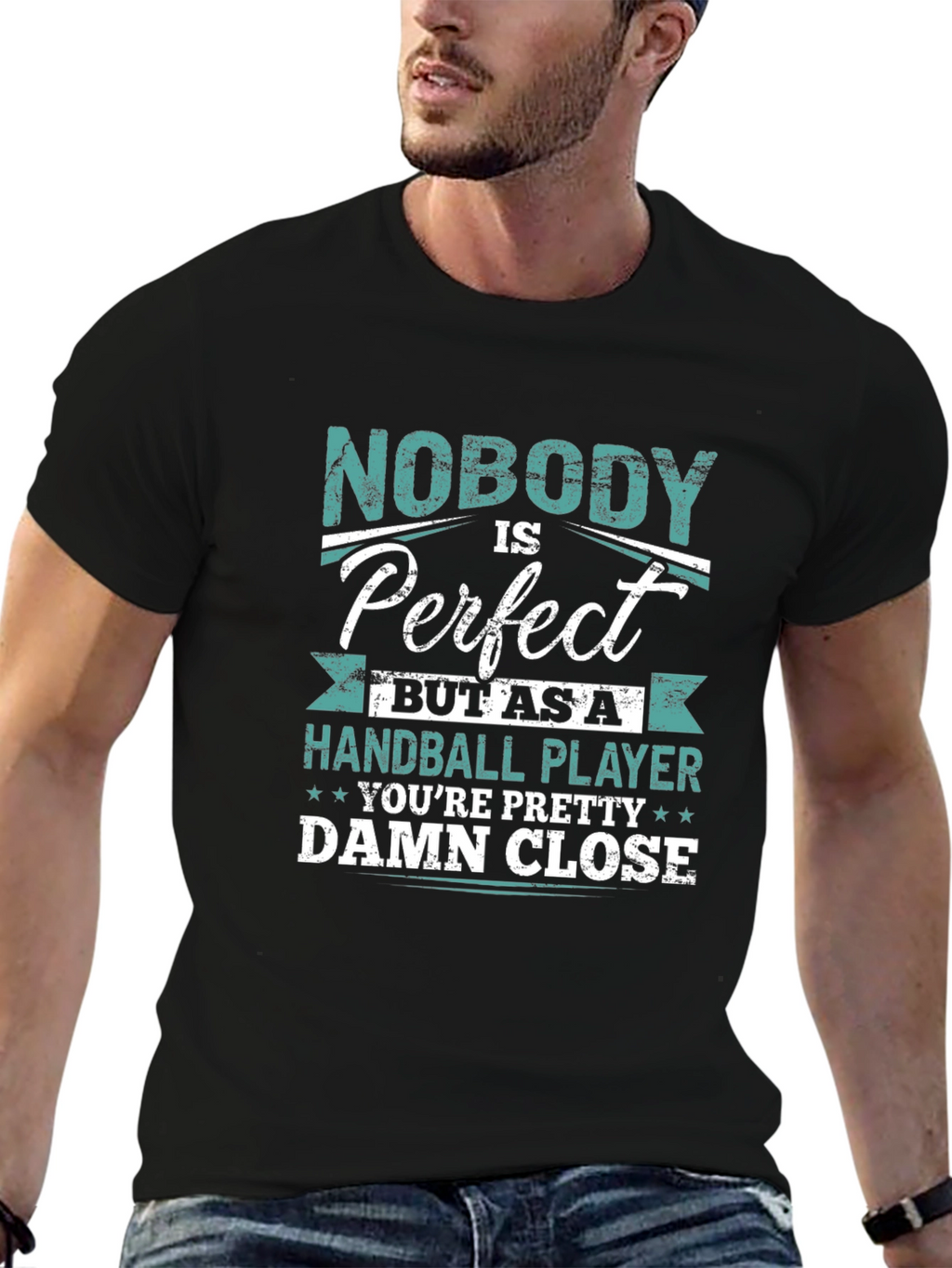Handball Player Novelty Graphic T-Shirt