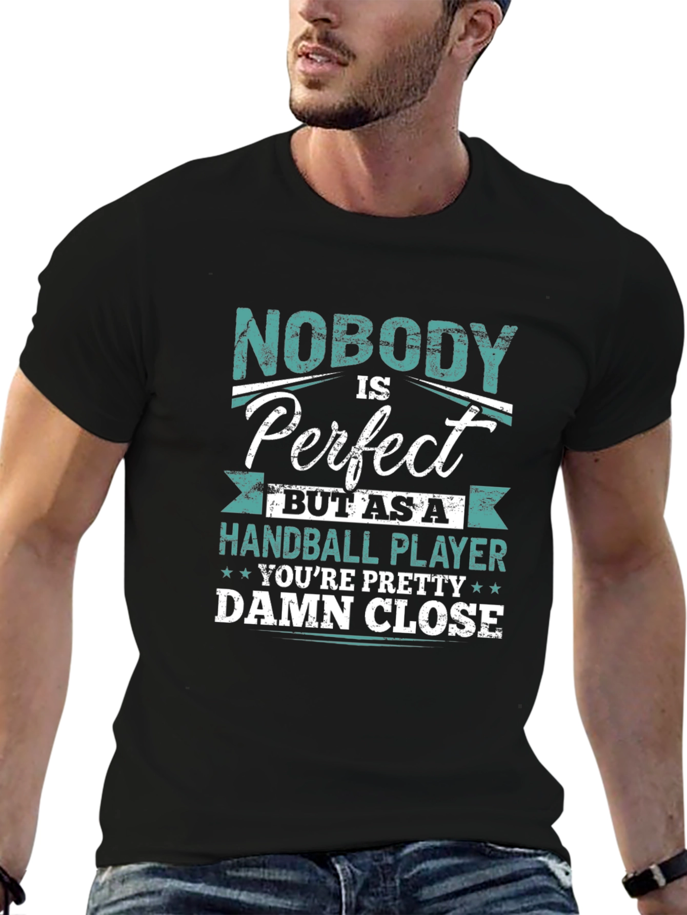 Handball Player Novelty Graphic T-Shirt