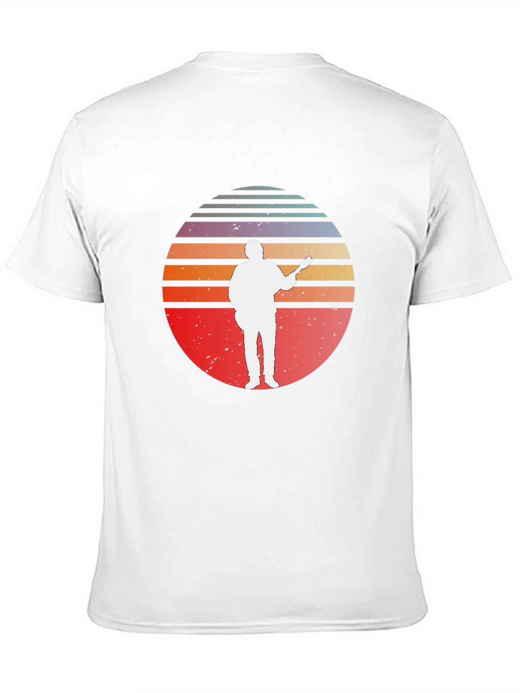 Retro Sunset Guitar Player T-Shirt