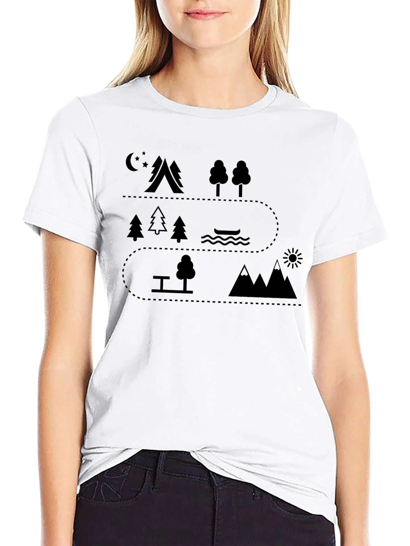Outdoor Adventure Graphic Tee - Black