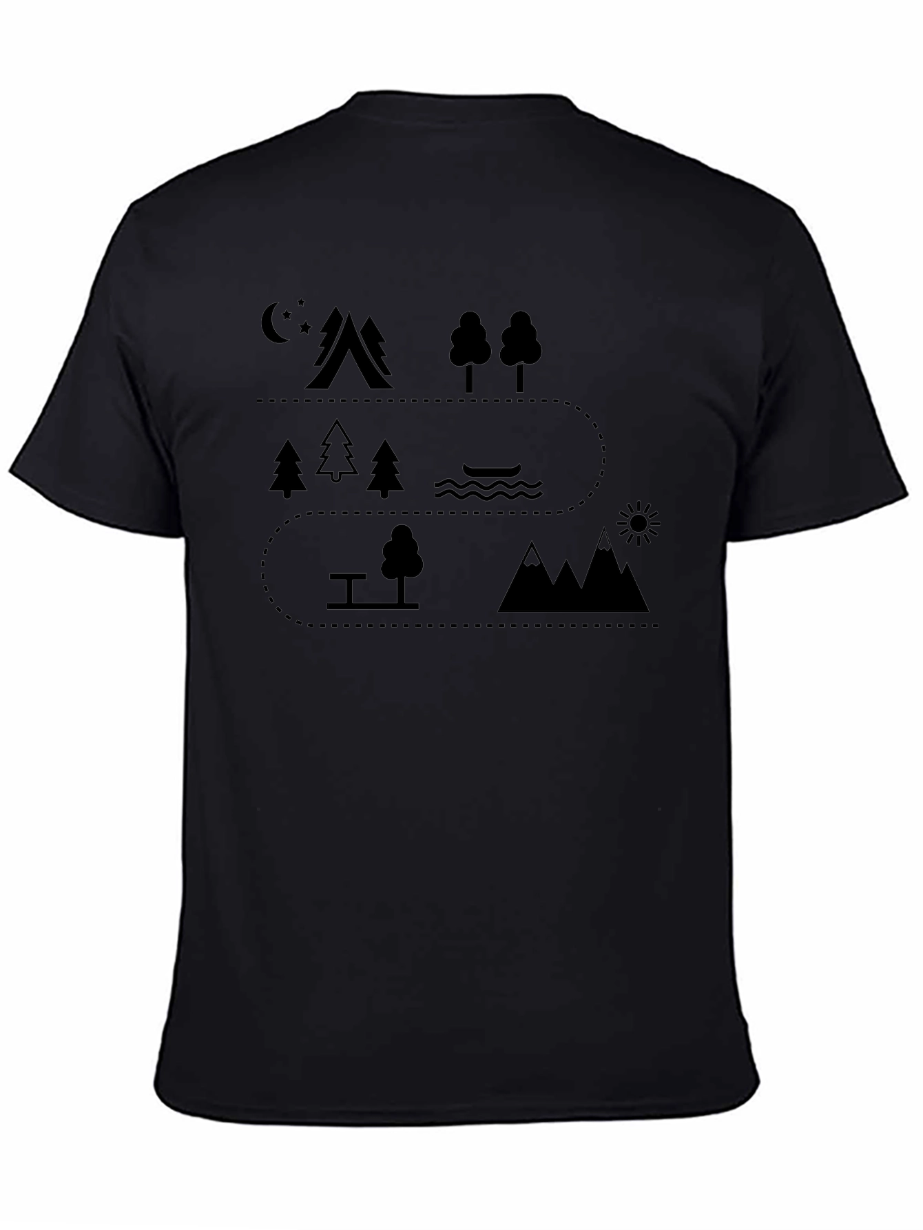 Outdoor Adventure Graphic Tee - Black