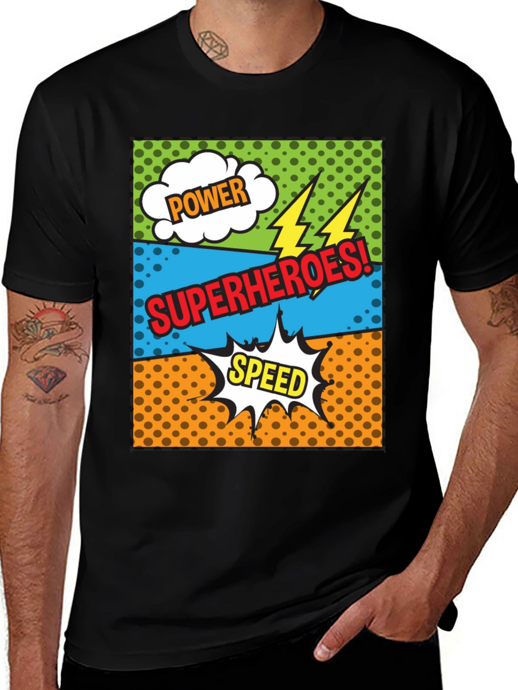 Superhero Comic Style T-Shirt