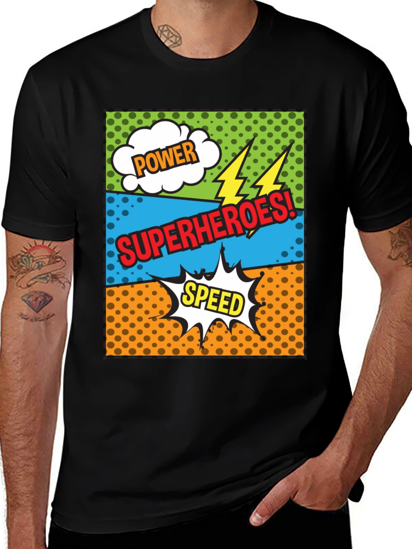 Superhero Comic Style T-Shirt
