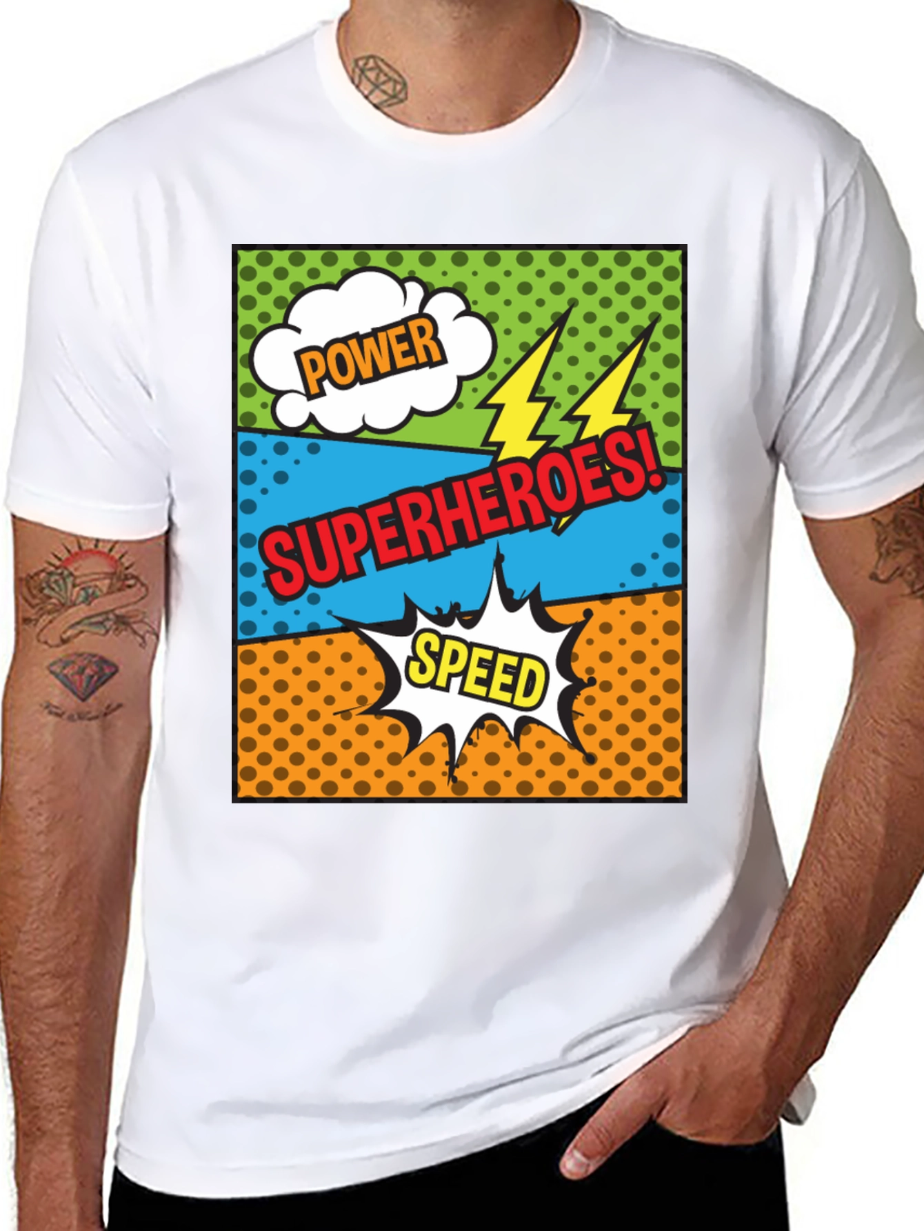 Superhero Comic Style T-Shirt
