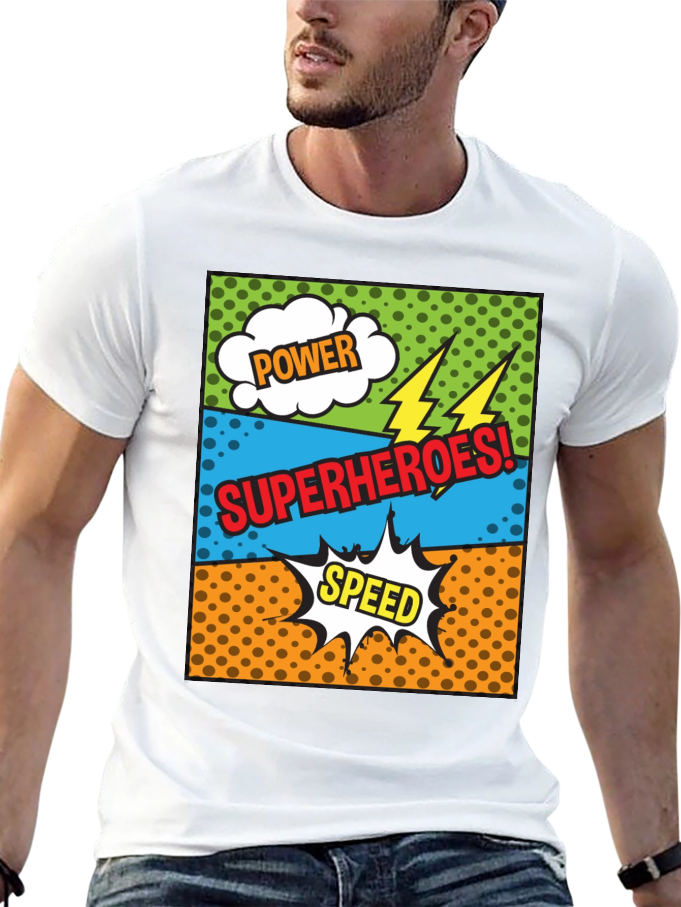 Superhero Comic Style T-Shirt