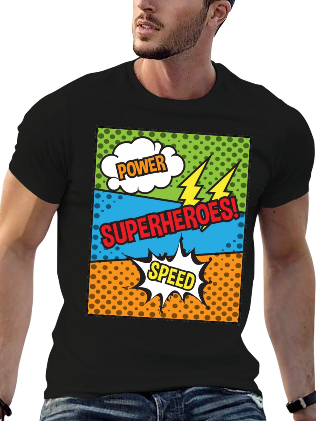 Superhero Comic Style T-Shirt