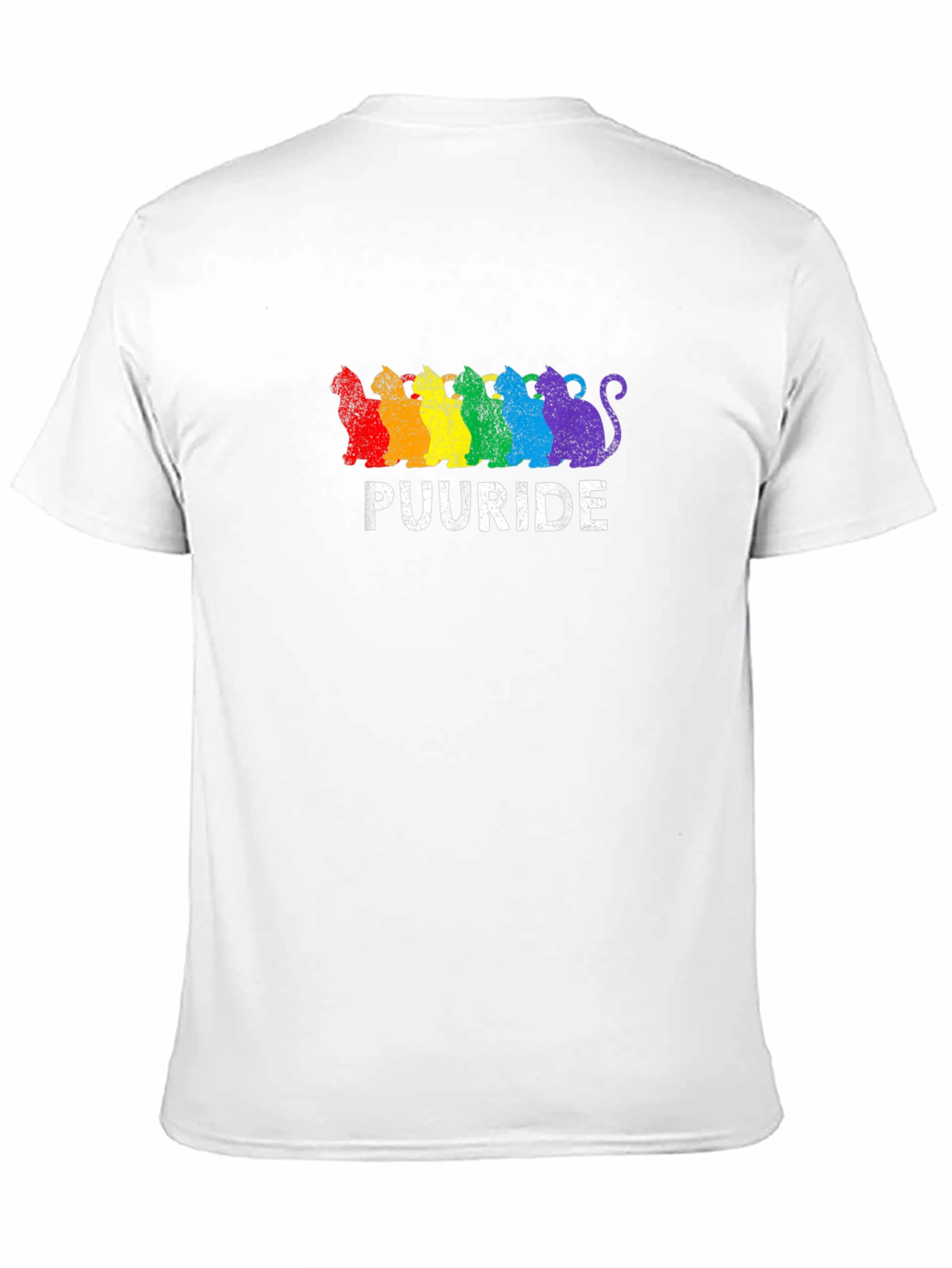PUURIDE Rainbow Cats LGBTQ Pride T-Shirt