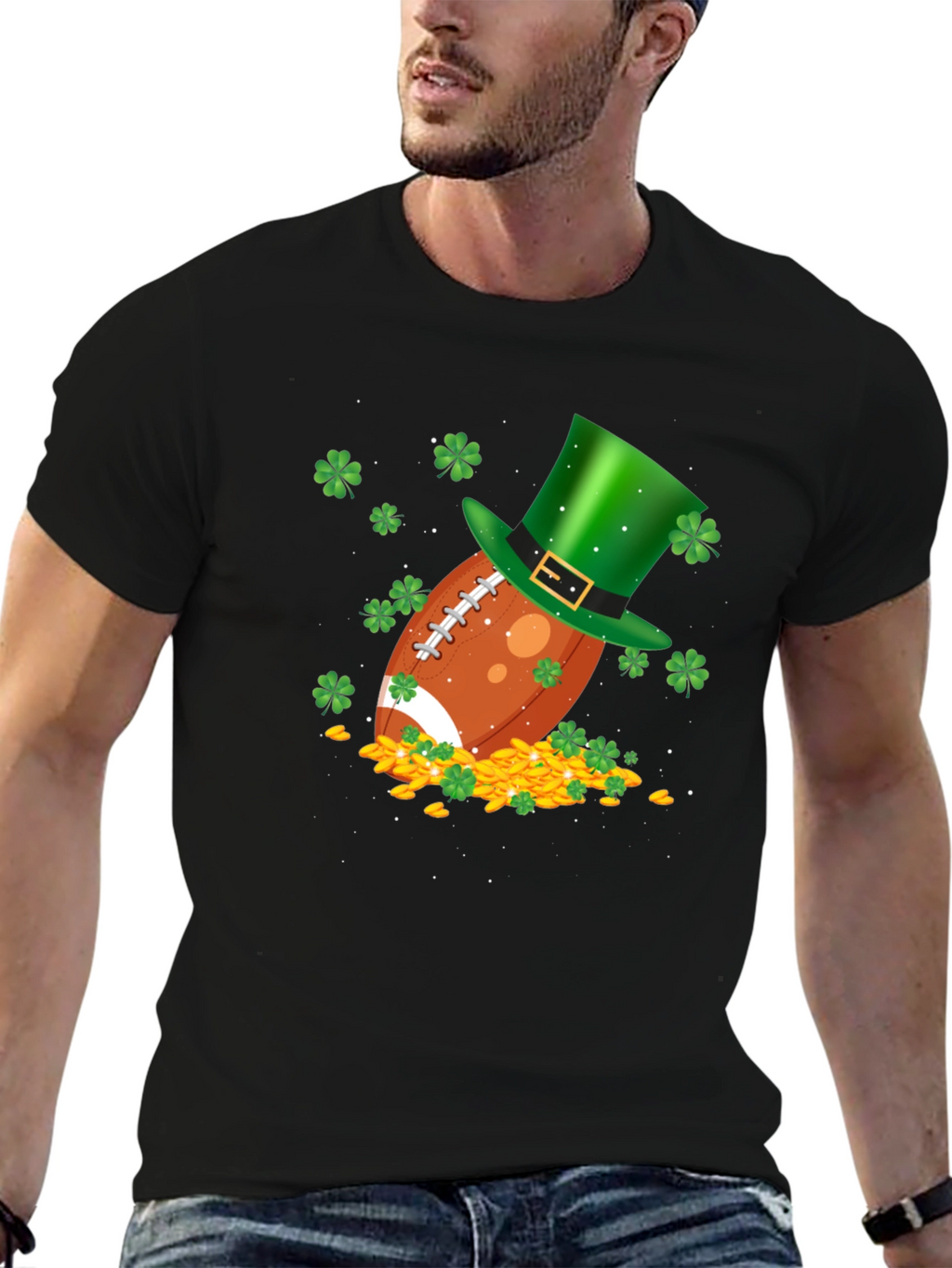 St. Patricks Day Football T-Shirt