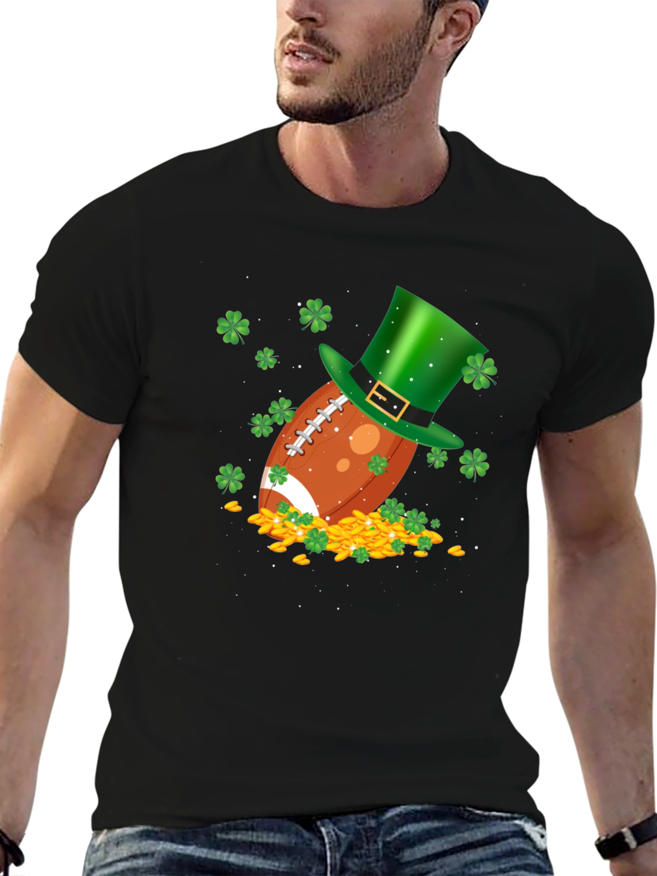 St. Patricks Day Football T-Shirt