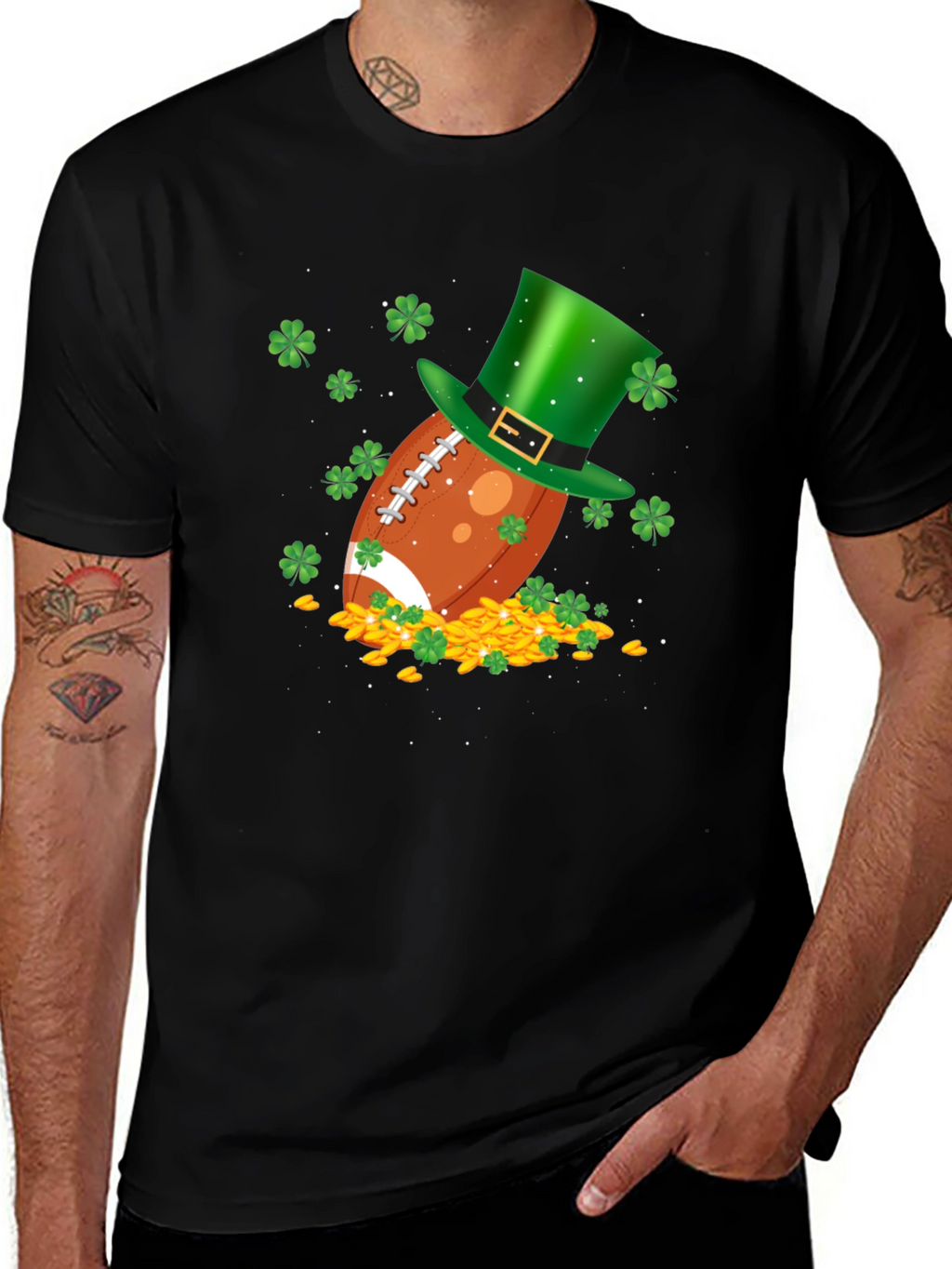 St. Patricks Day Football T-Shirt