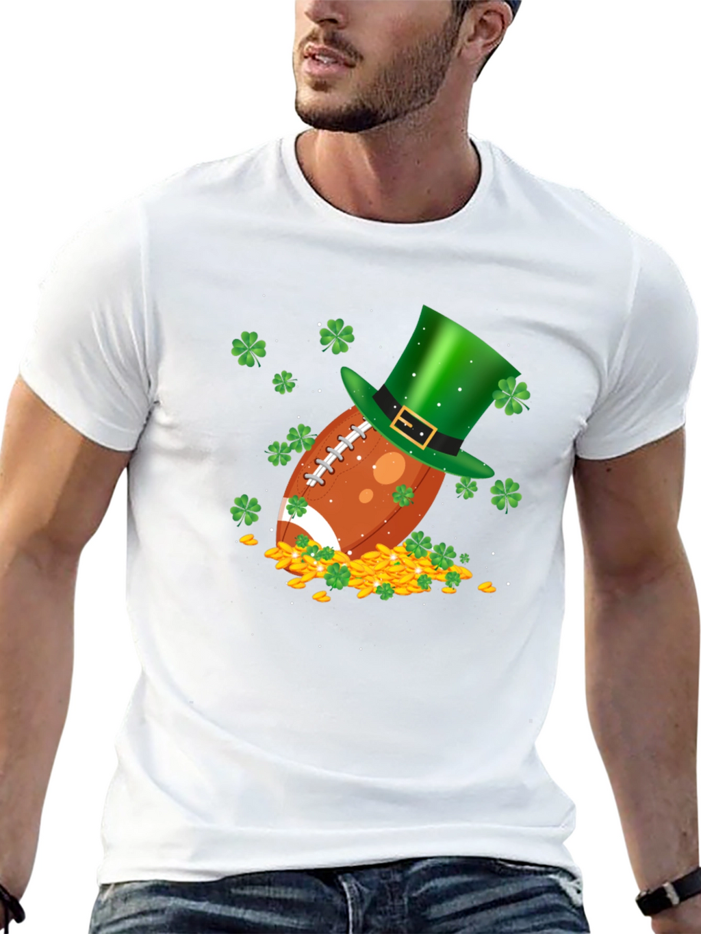 St. Patricks Day Football T-Shirt