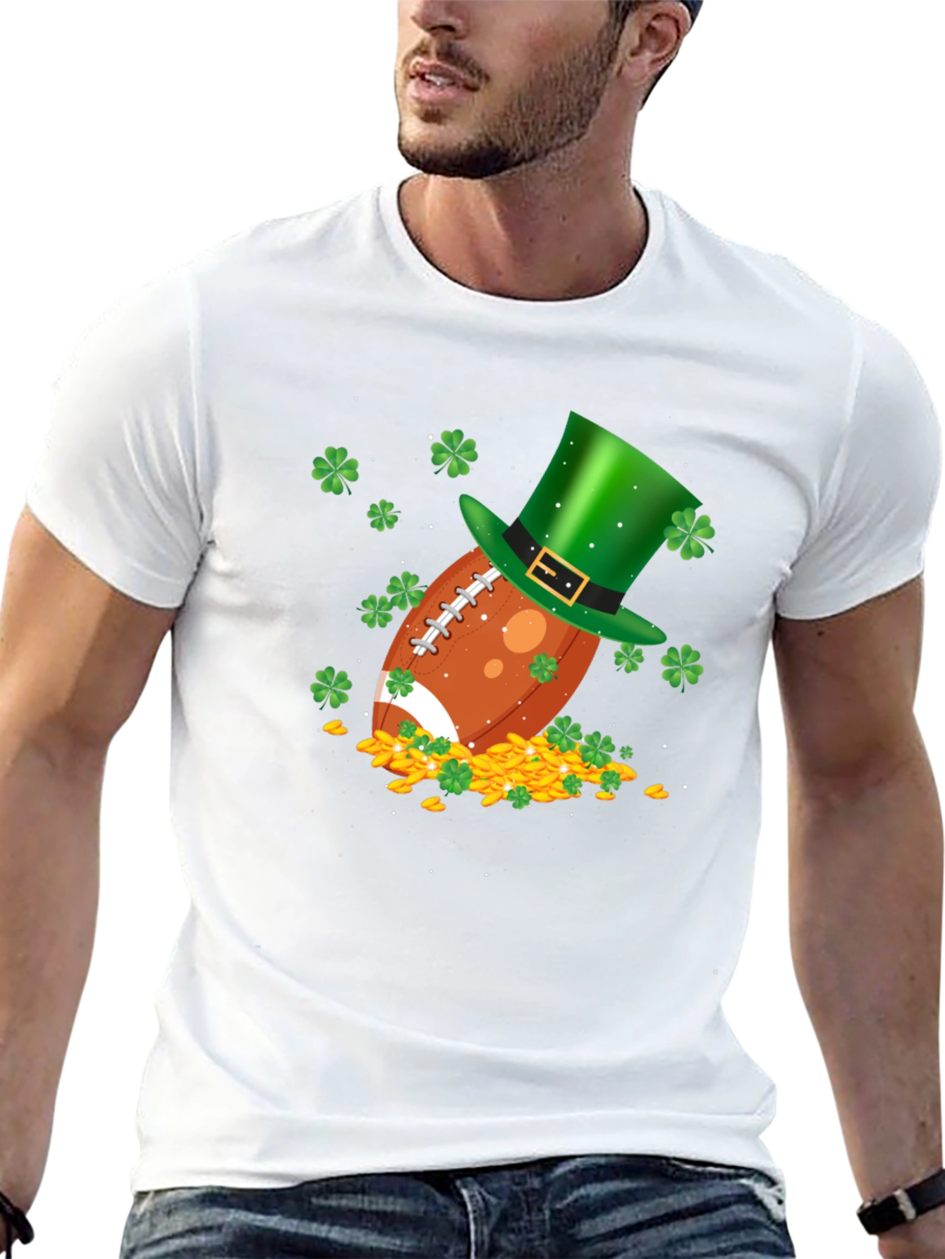 St. Patricks Day Football T-Shirt