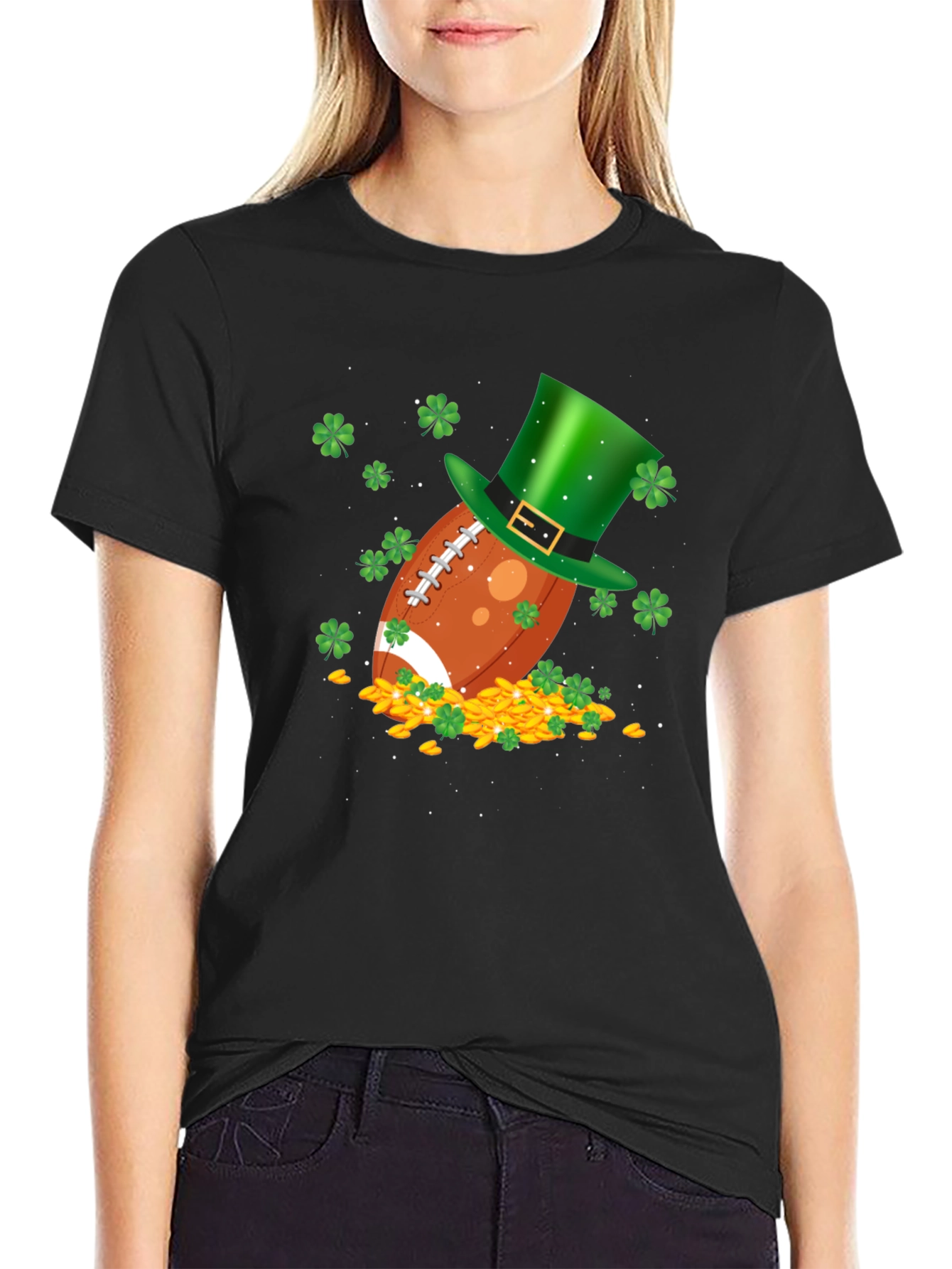 St. Patricks Day Football T-Shirt