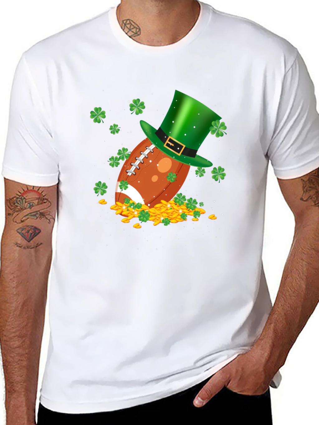 St. Patricks Day Football T-Shirt