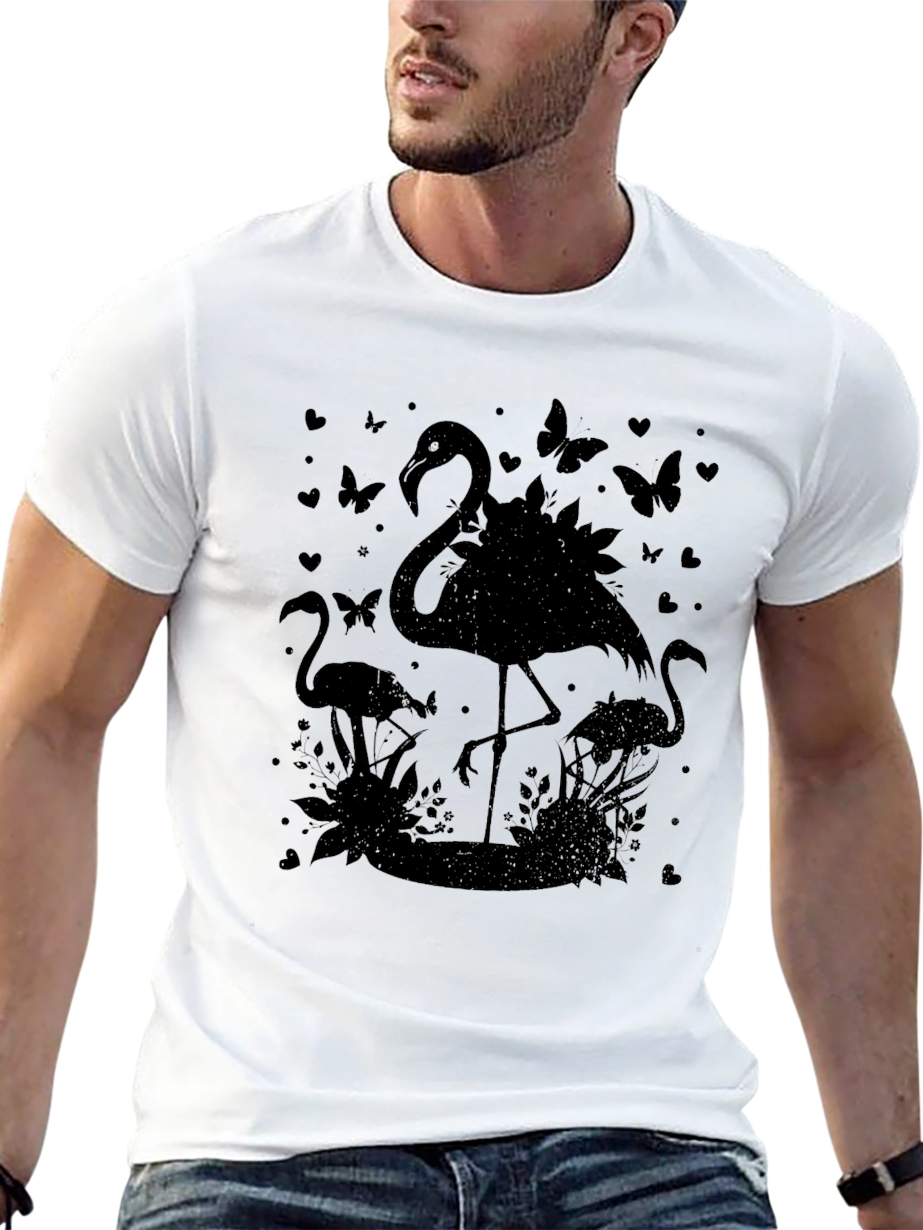 Flamingo Silhouette Graphic Tee