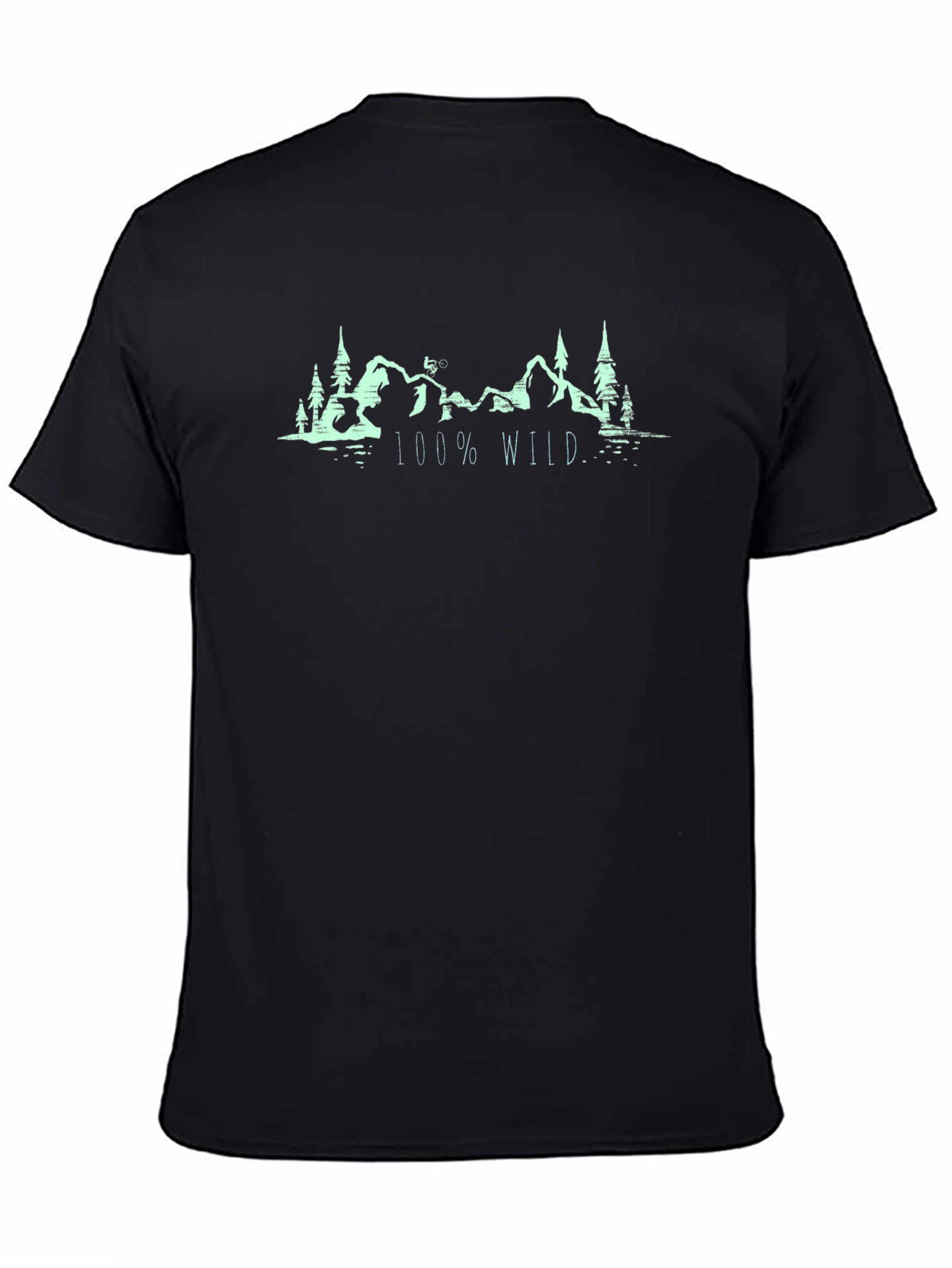 100% Wild Mountain Graphic Tee - Black