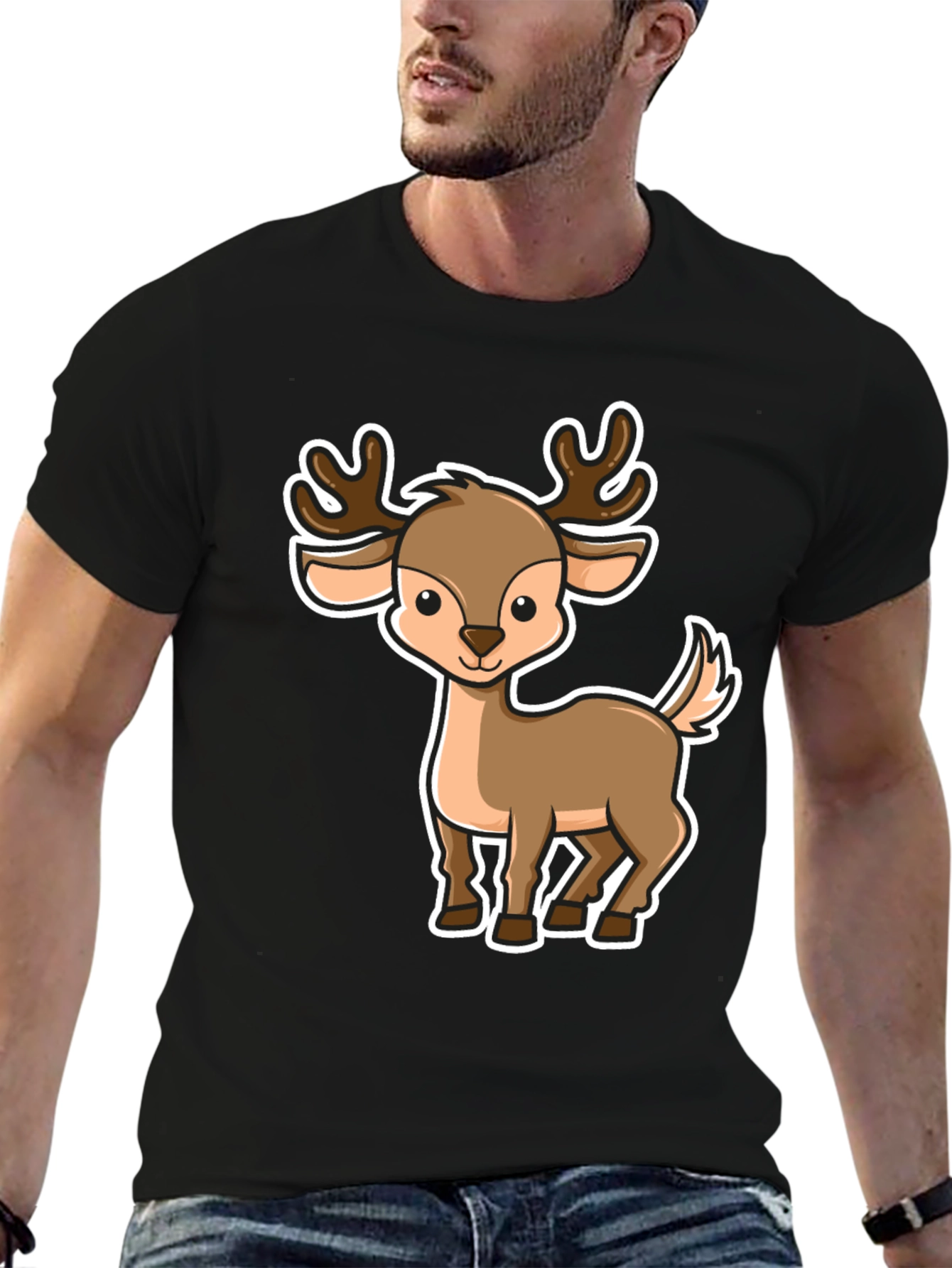 Cute Cartoon Deer Graphic Tee