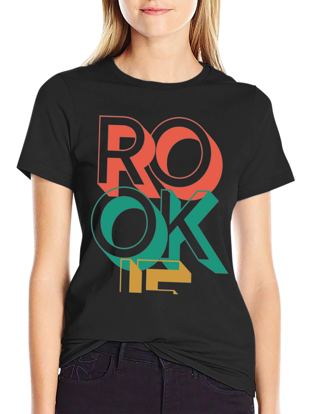 Retro ROKE T-Shirt - Bold Geometric Design