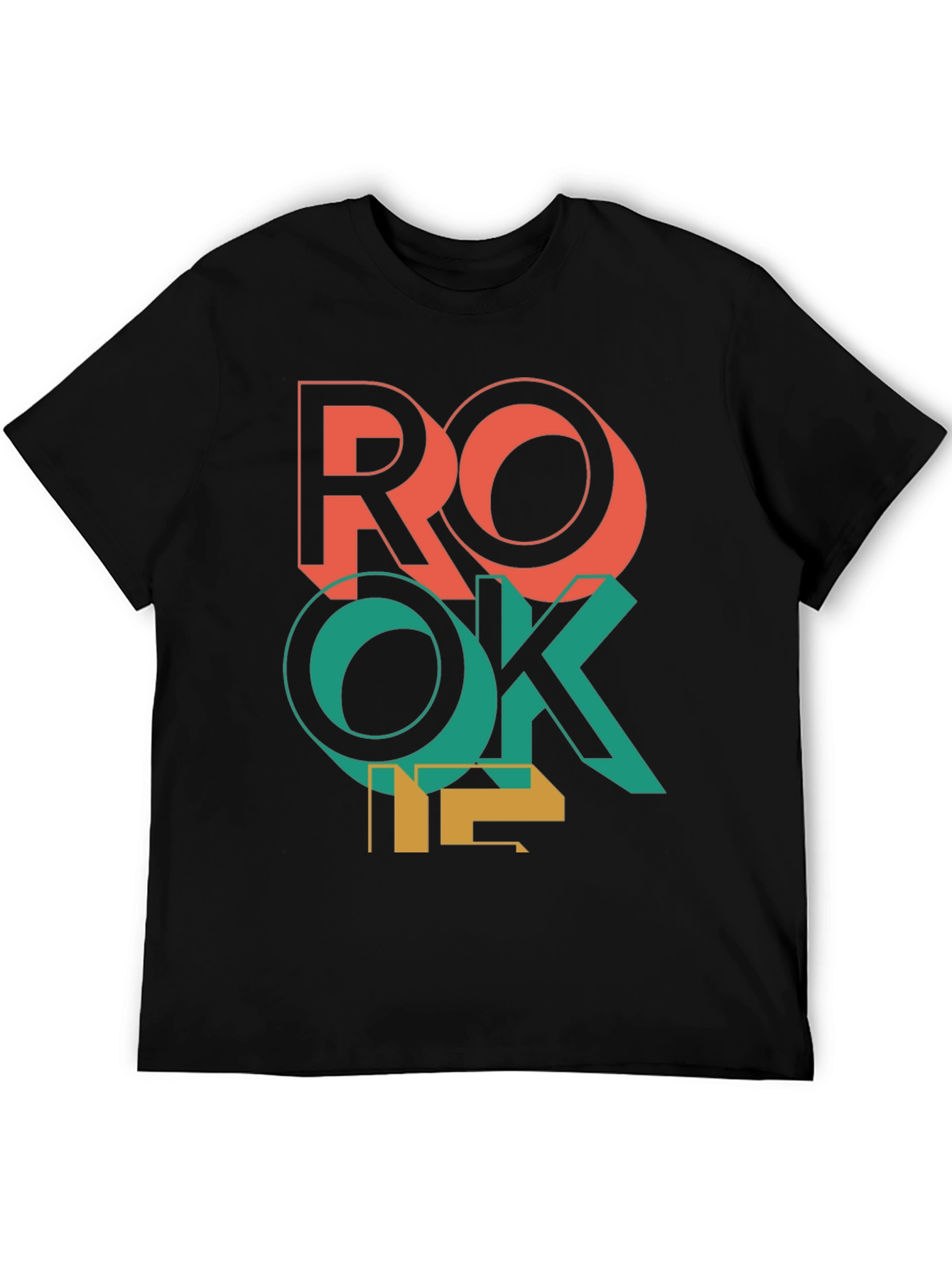 Retro ROKE T-Shirt - Bold Geometric Design