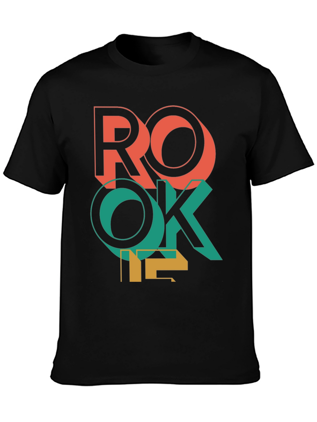 Retro ROKE T-Shirt - Bold Geometric Design