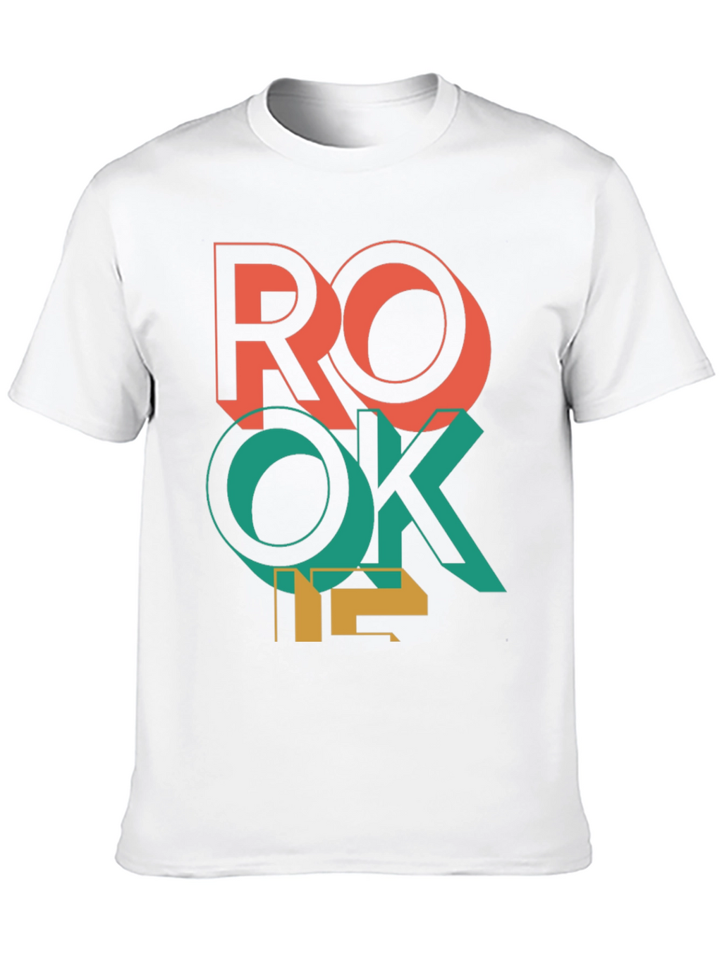 Retro ROKE T-Shirt - Bold Geometric Design