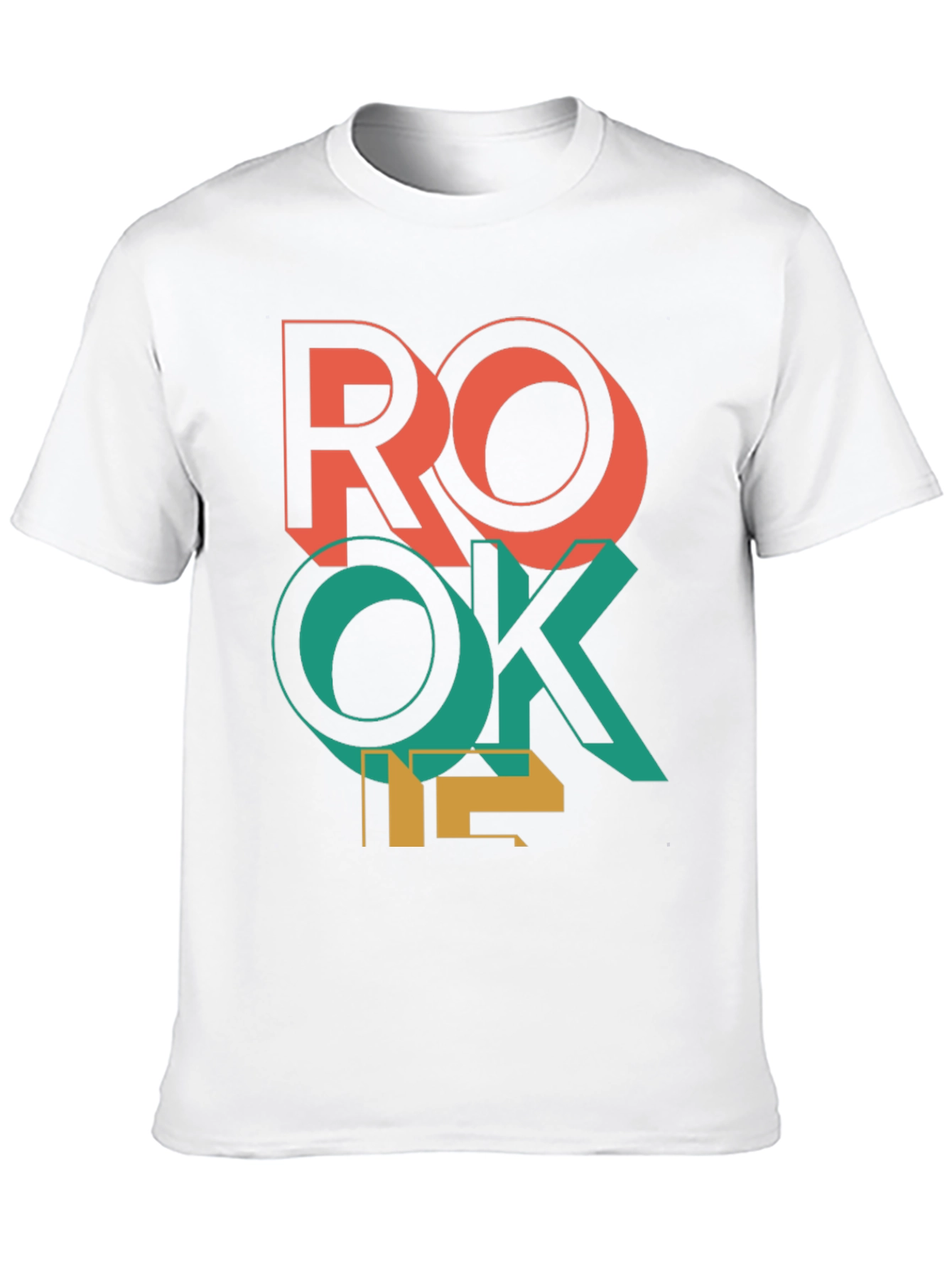 Retro ROKE T-Shirt - Bold Geometric Design
