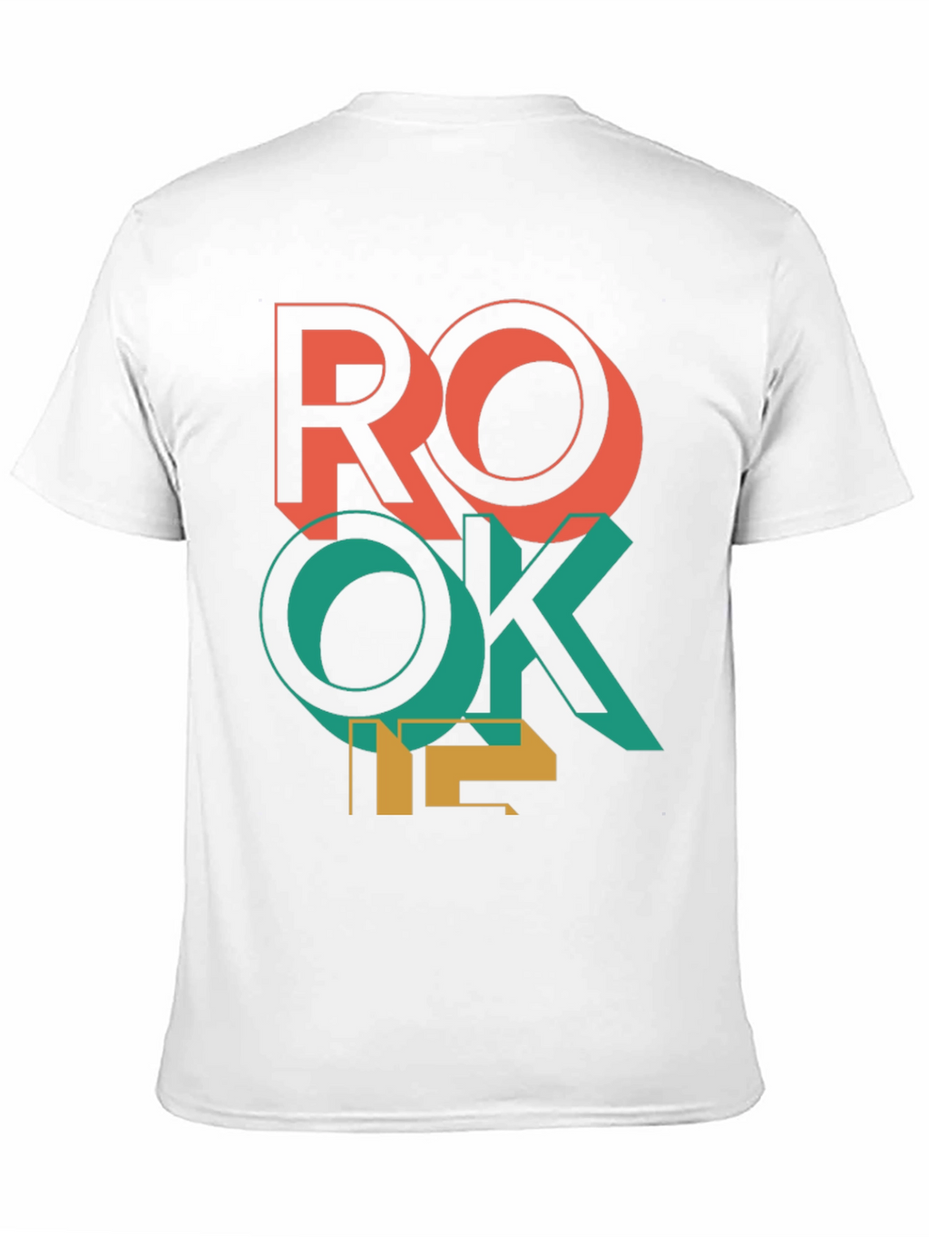 Retro ROKE T-Shirt - Bold Geometric Design