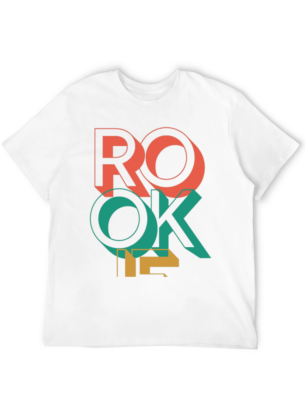 Retro ROKE T-Shirt - Bold Geometric Design