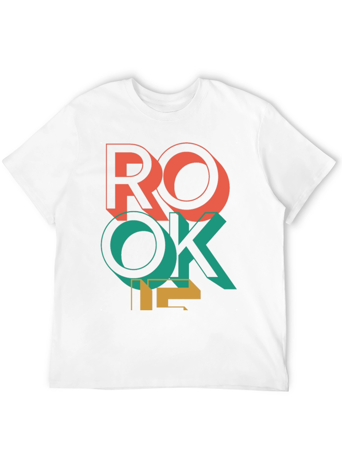 Retro ROKE T-Shirt - Bold Geometric Design