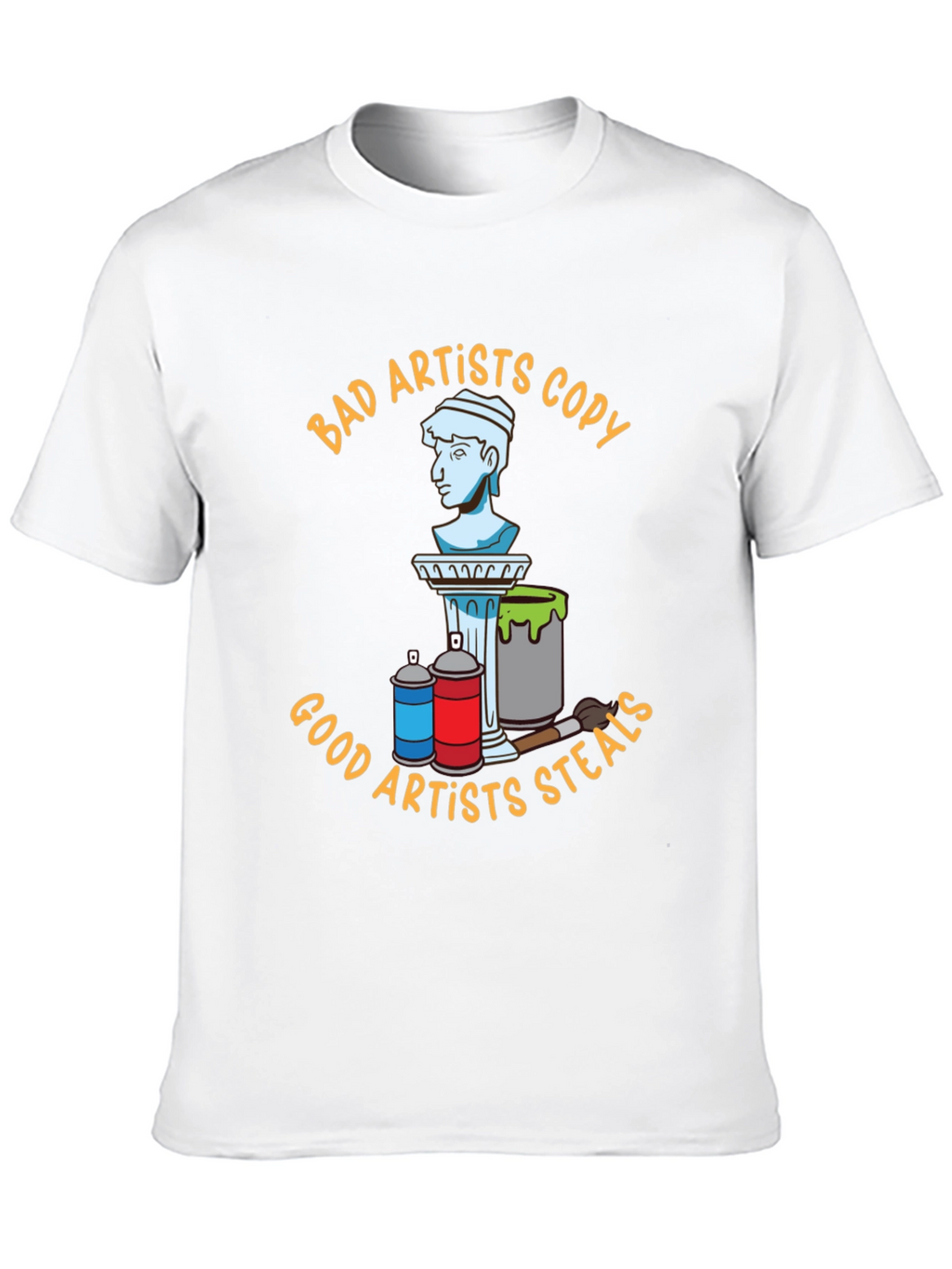 Bad Artists Copy Good Artists Steal Black T-Shirt