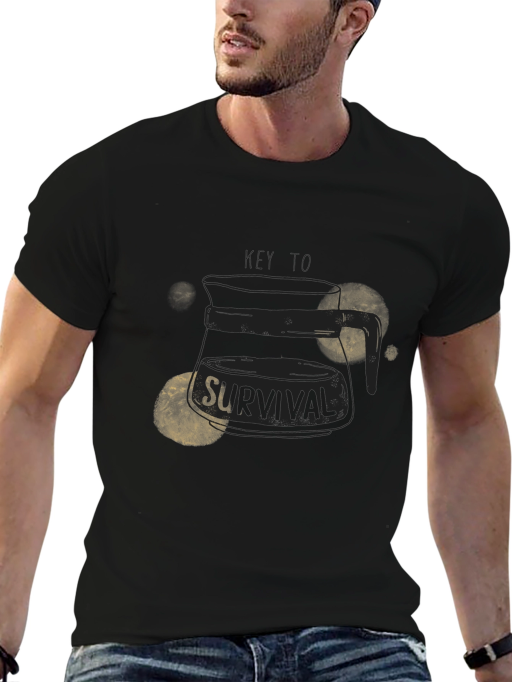Coffee Key To Survival Graphic Tee