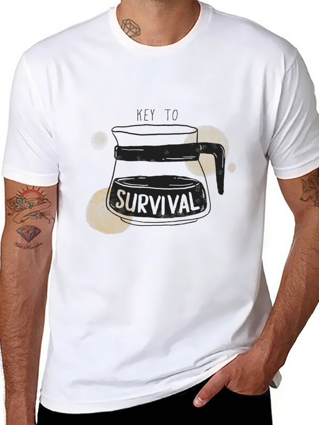 Coffee Key To Survival Graphic Tee