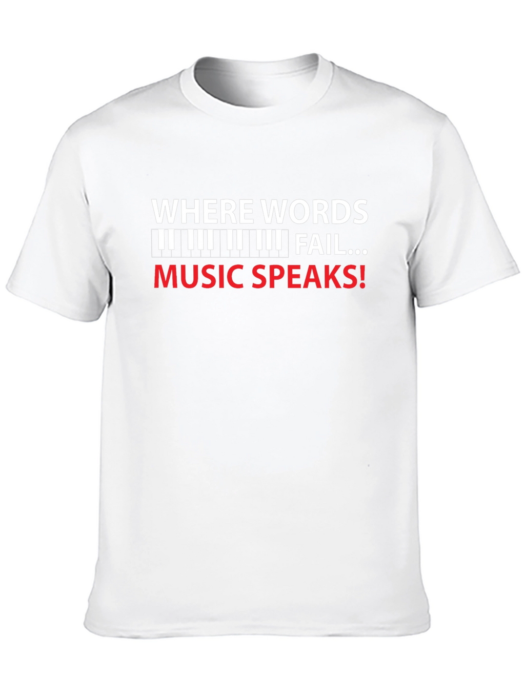 Music Speaks T-Shirt - Black Graphic Tee