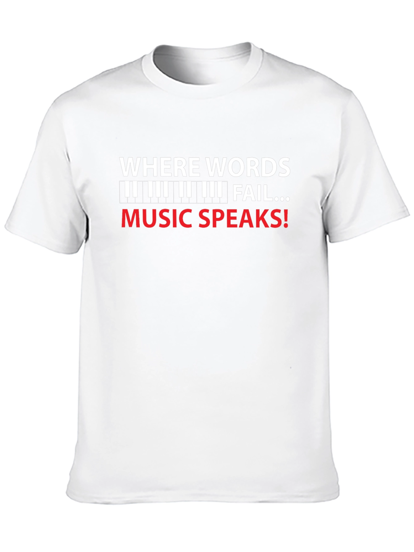 Music Speaks T-Shirt - Black Graphic Tee