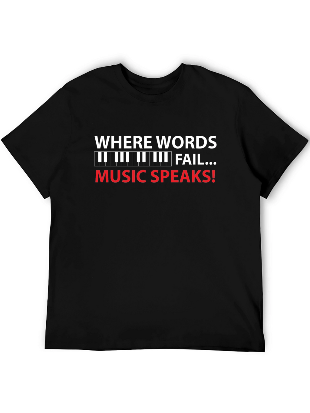 Music Speaks T-Shirt - Black Graphic Tee