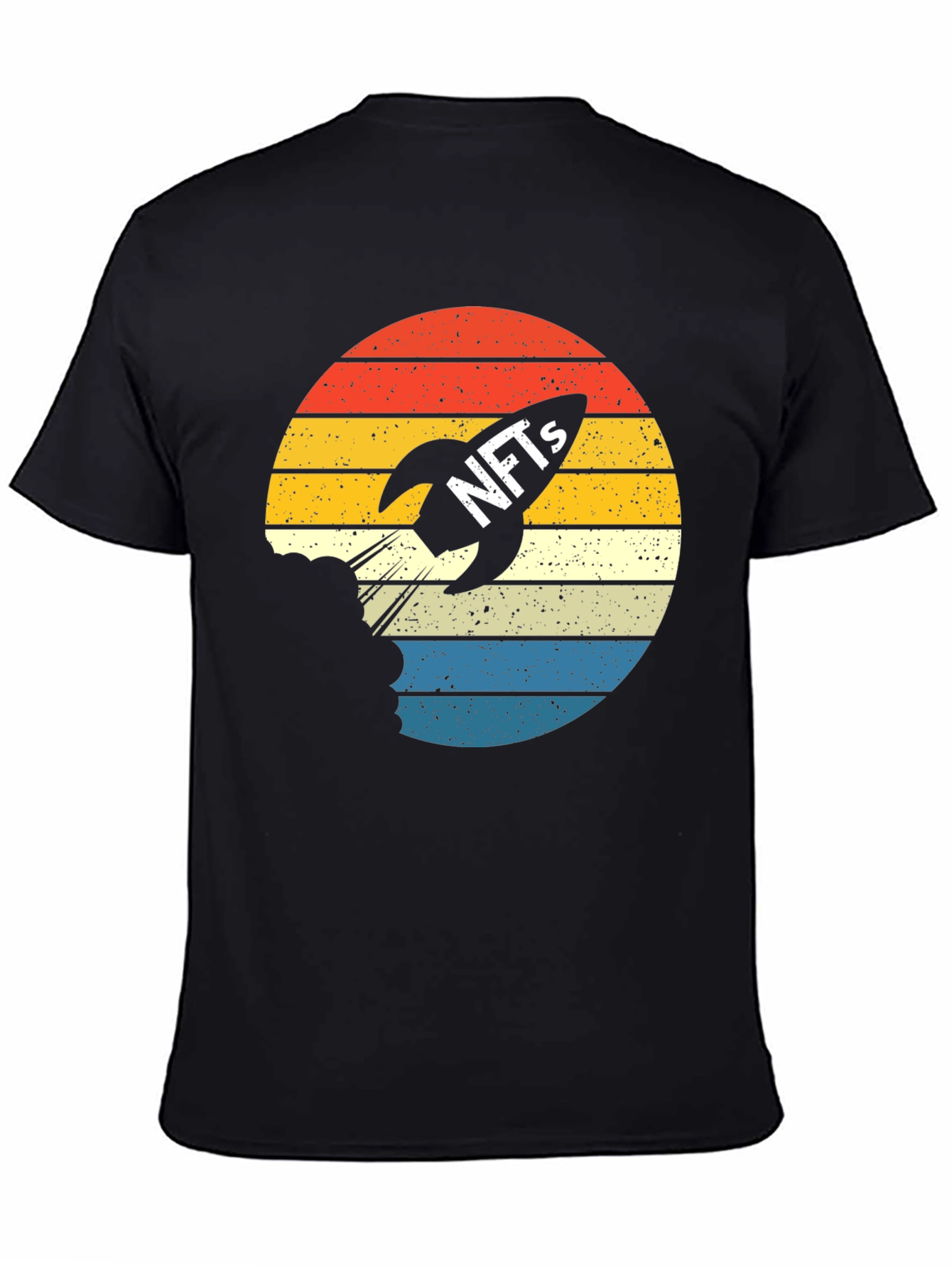 NFTs Rocket Retro Sunset T-Shirt