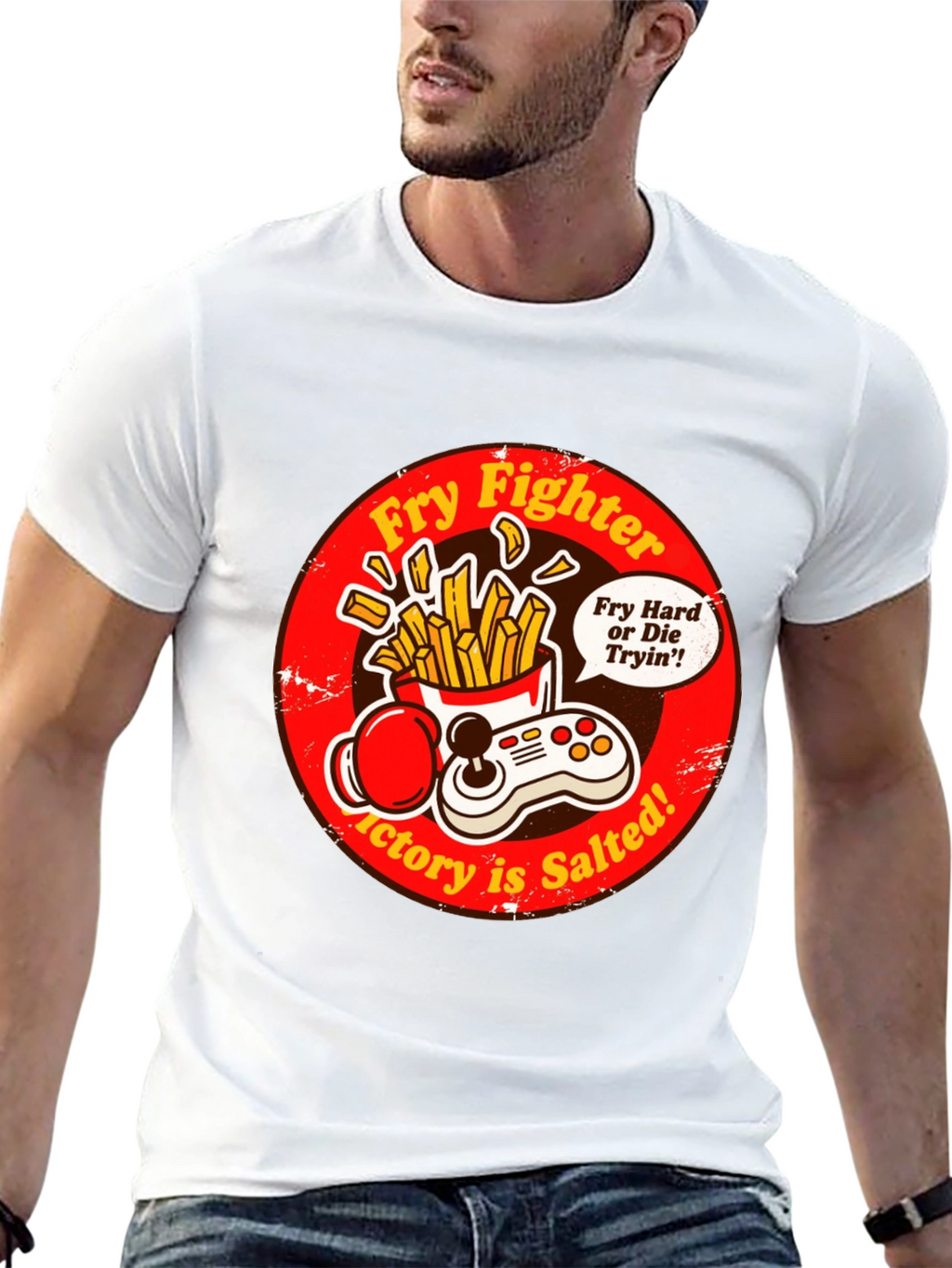 Fry Fighter Graphic T-Shirt - Victory is Salted!