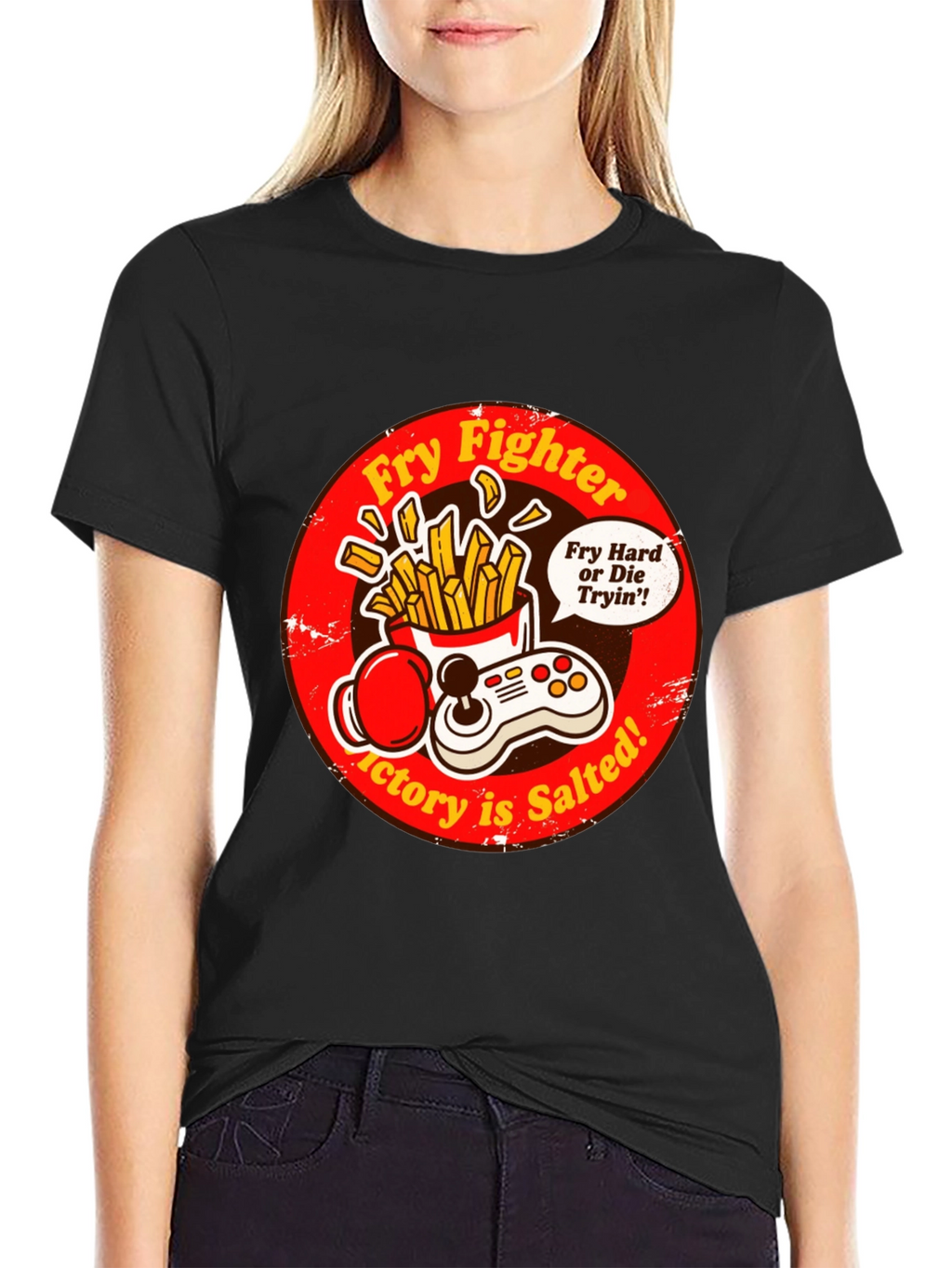 Fry Fighter Graphic T-Shirt - Victory is Salted!