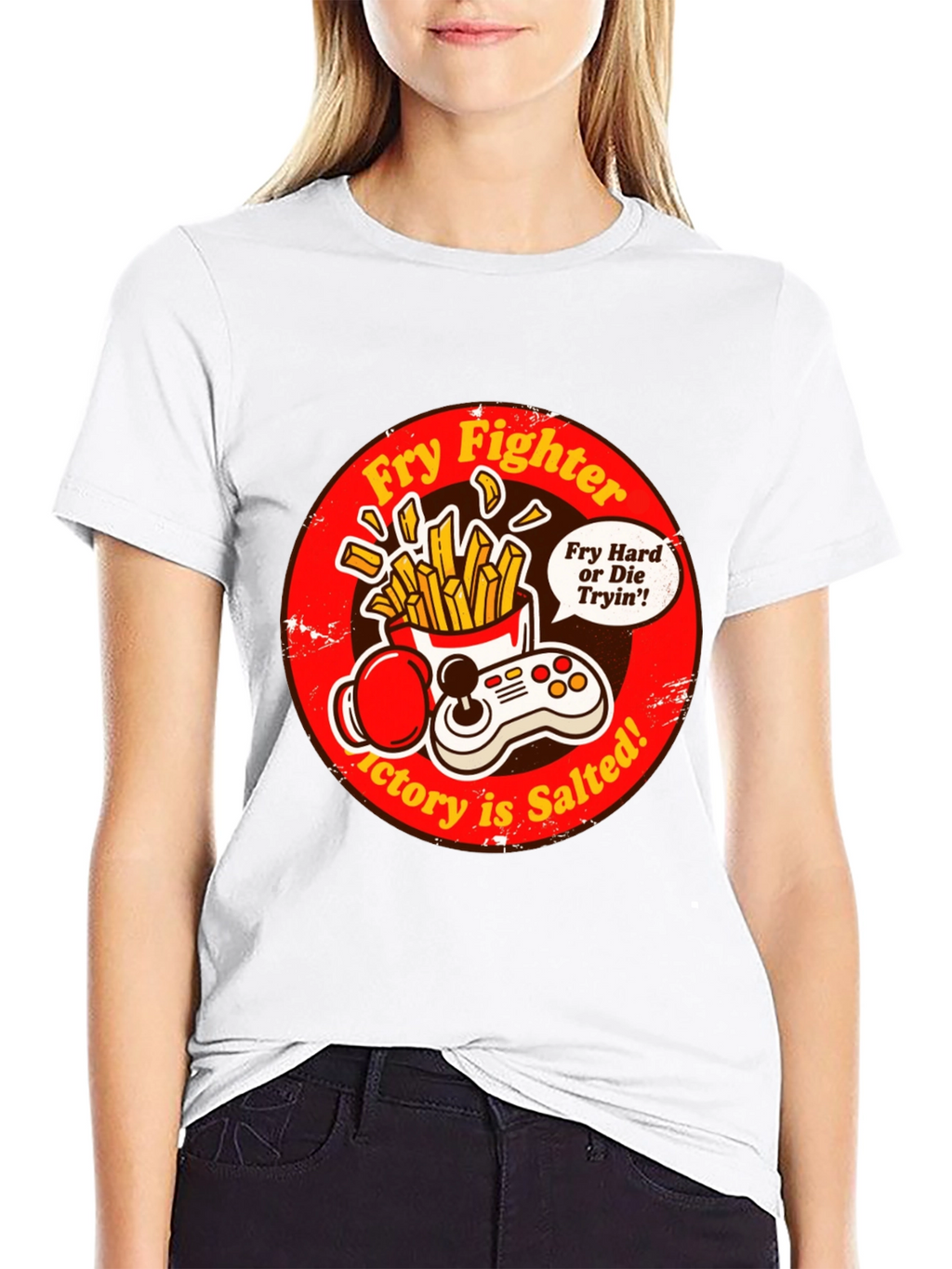 Fry Fighter Graphic T-Shirt - Victory is Salted!