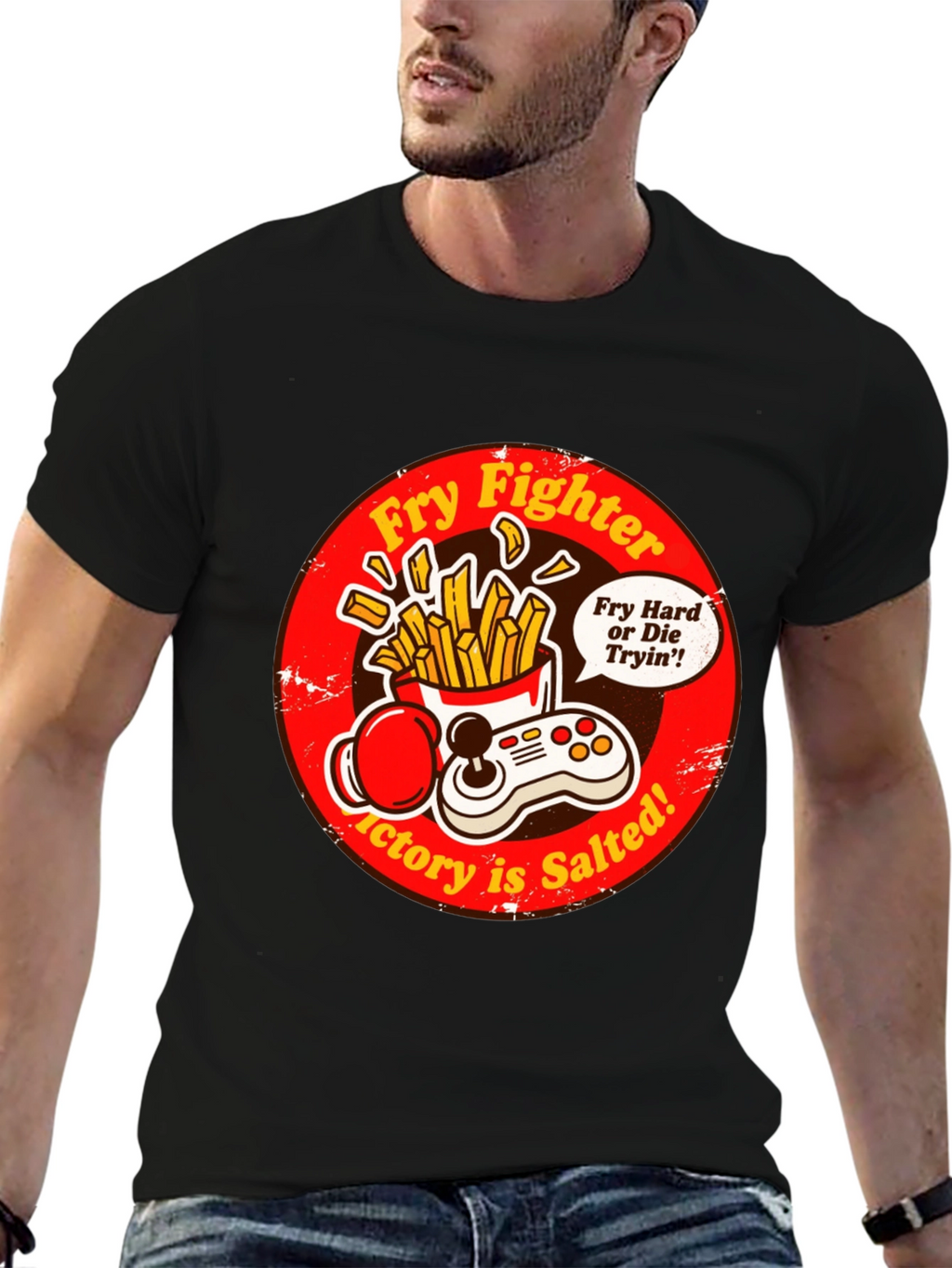 Fry Fighter Graphic T-Shirt - Victory is Salted!