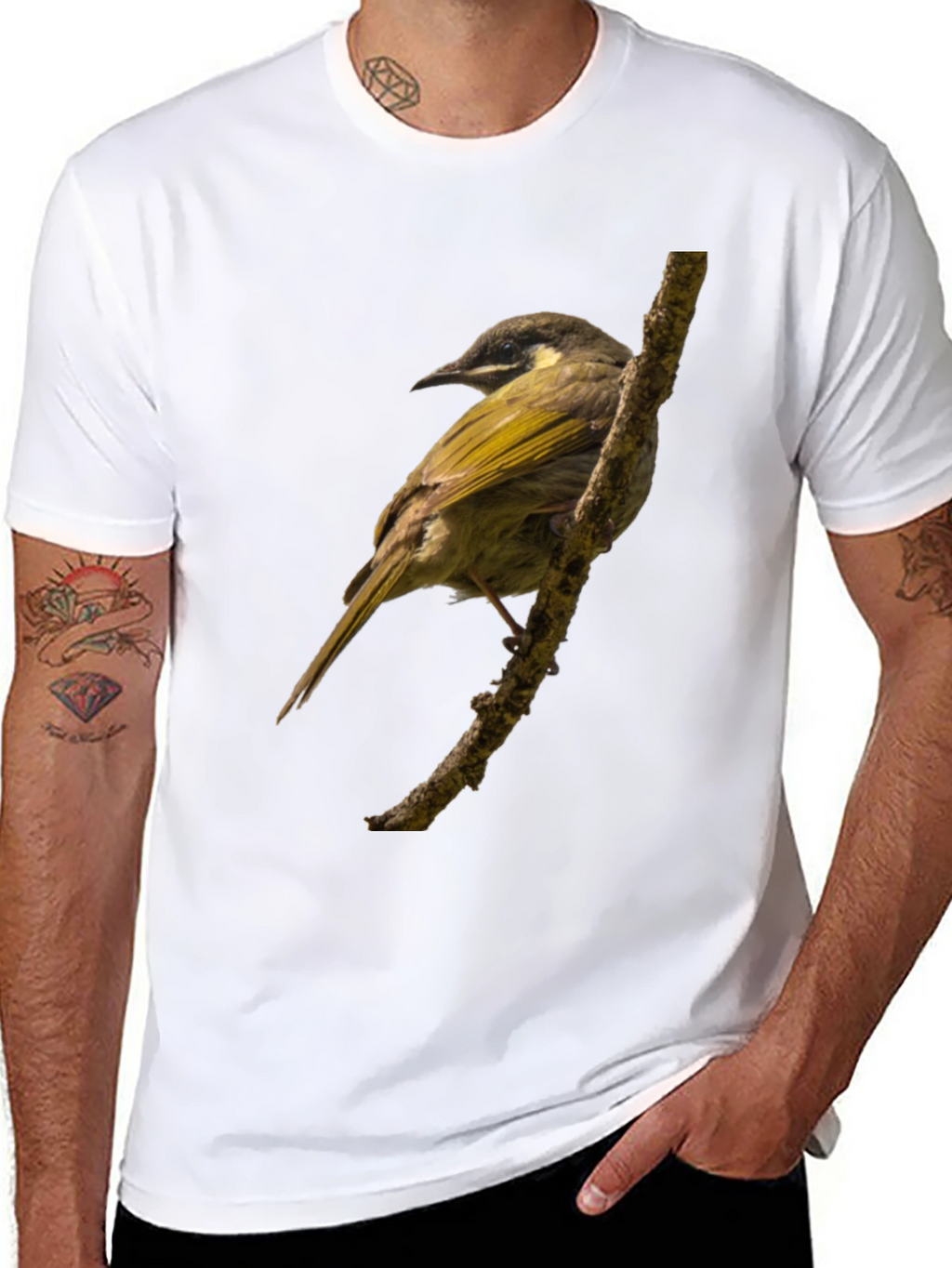 Bird on Branch Graphic T-Shirt